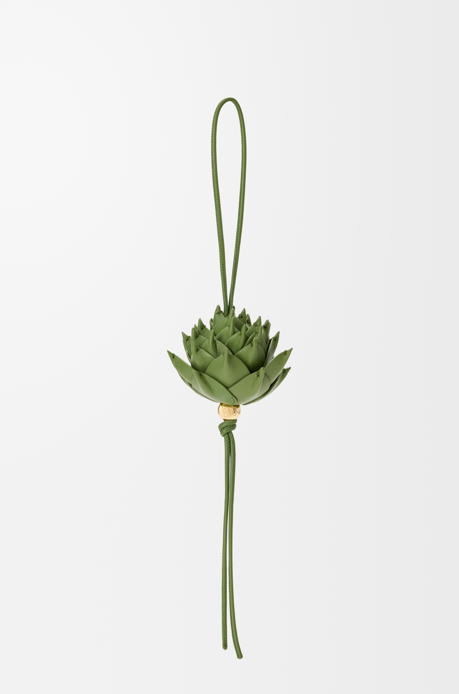 Artichoke charm in classic calfskin Green - LOEWE USA Official Website