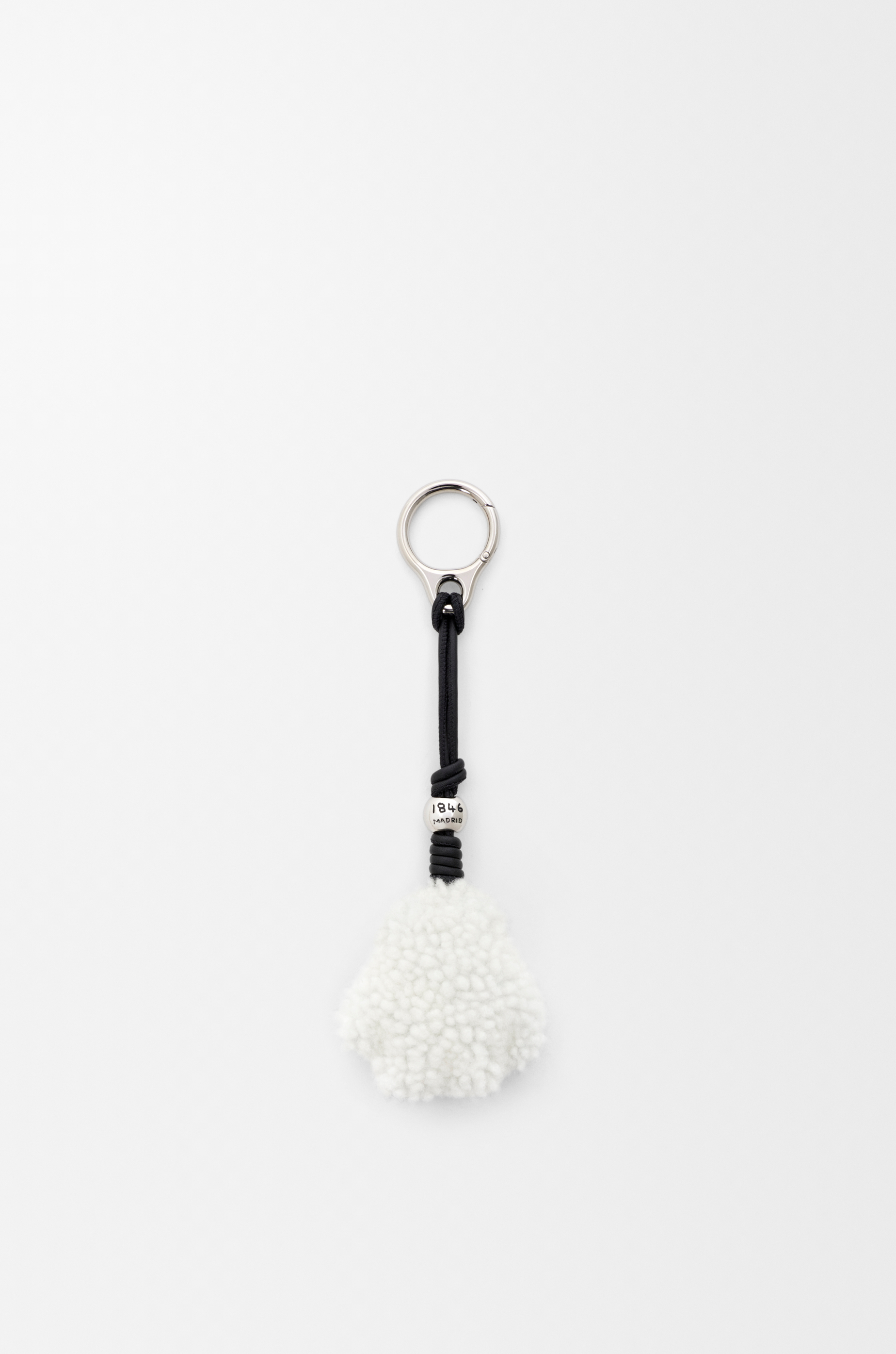 Loewe Paw Charm In Shearling And Leather Skin For Woman In Gray