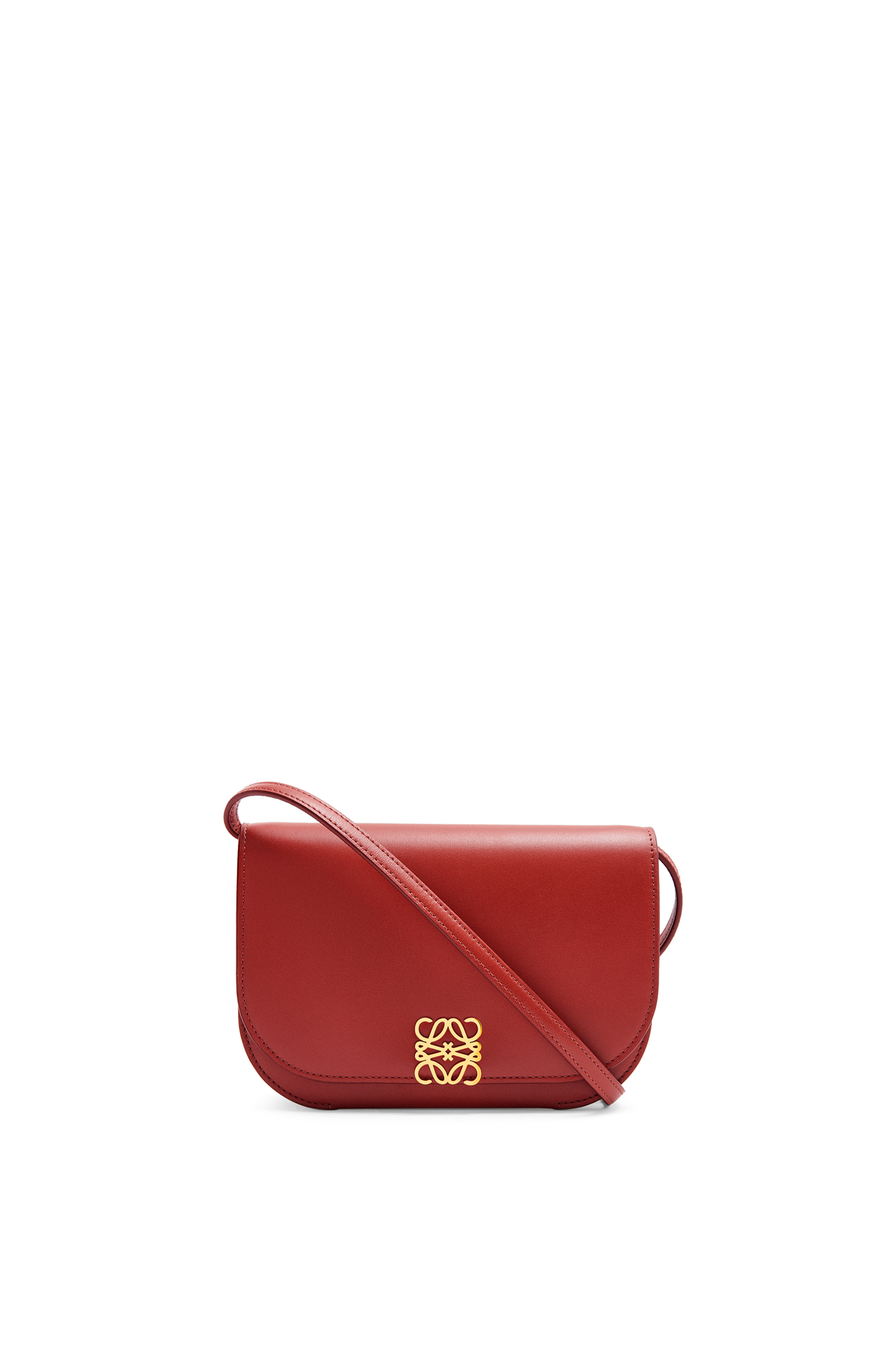 Goya Accordion clutch in silk calfskin Deep Red - LOEWE