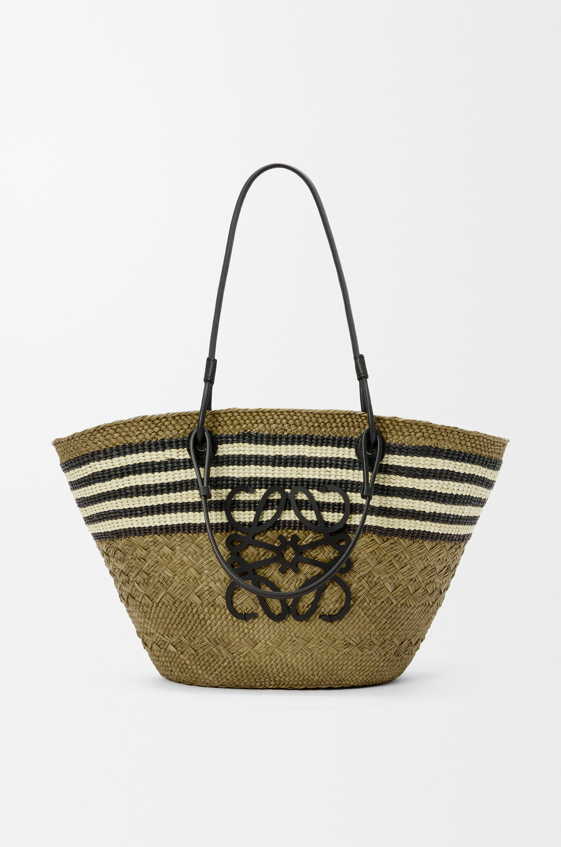M*i様 【LOEWE】アナグラム エナメルバックル アンダーアームパーティバッ アナグラム バスケット ミディアム（イラカヤシ&カーフ） マルチカラー