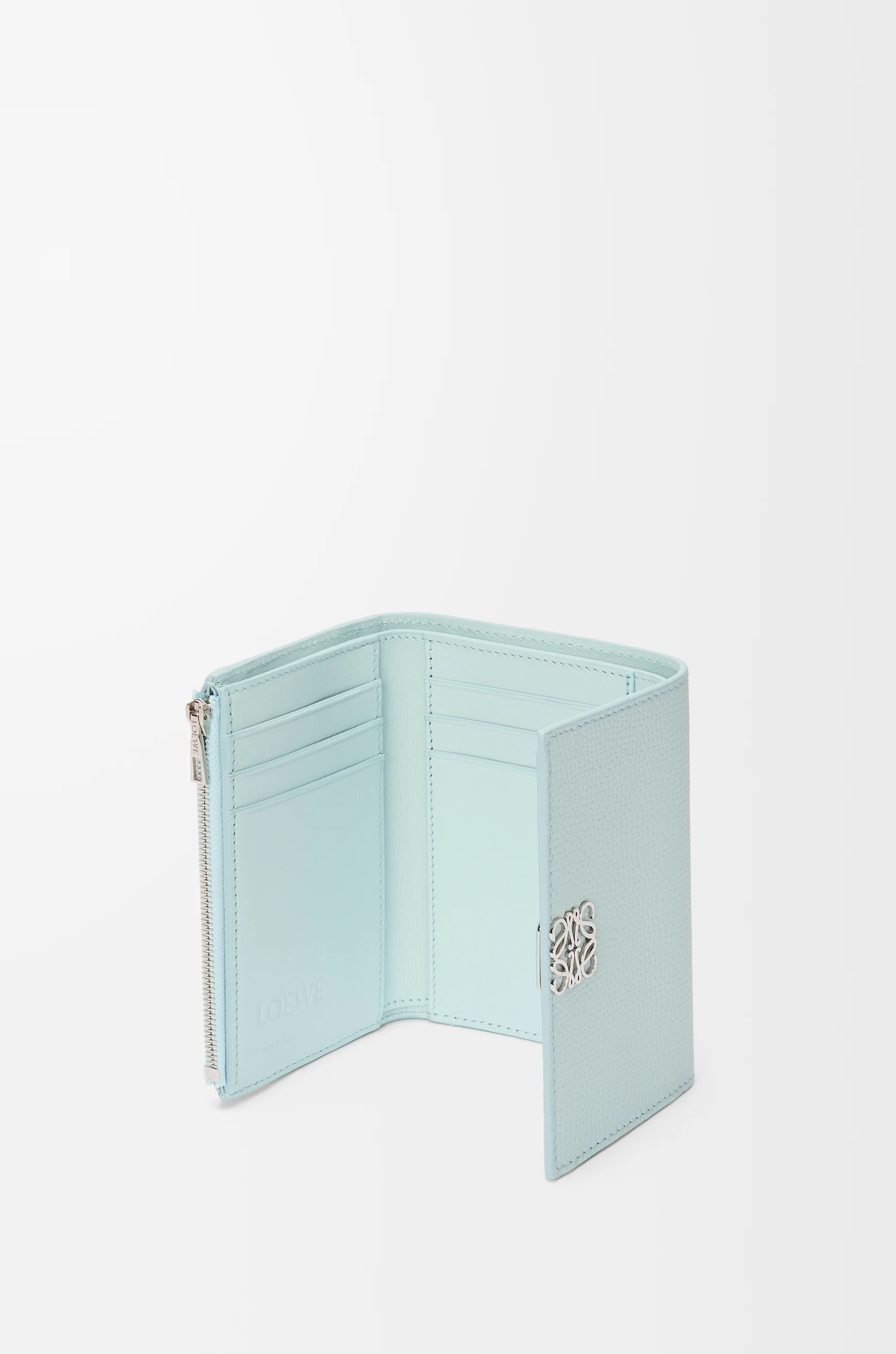 LOEWE Cartera vertical pequeña Anagram en piel de ternera Helado
