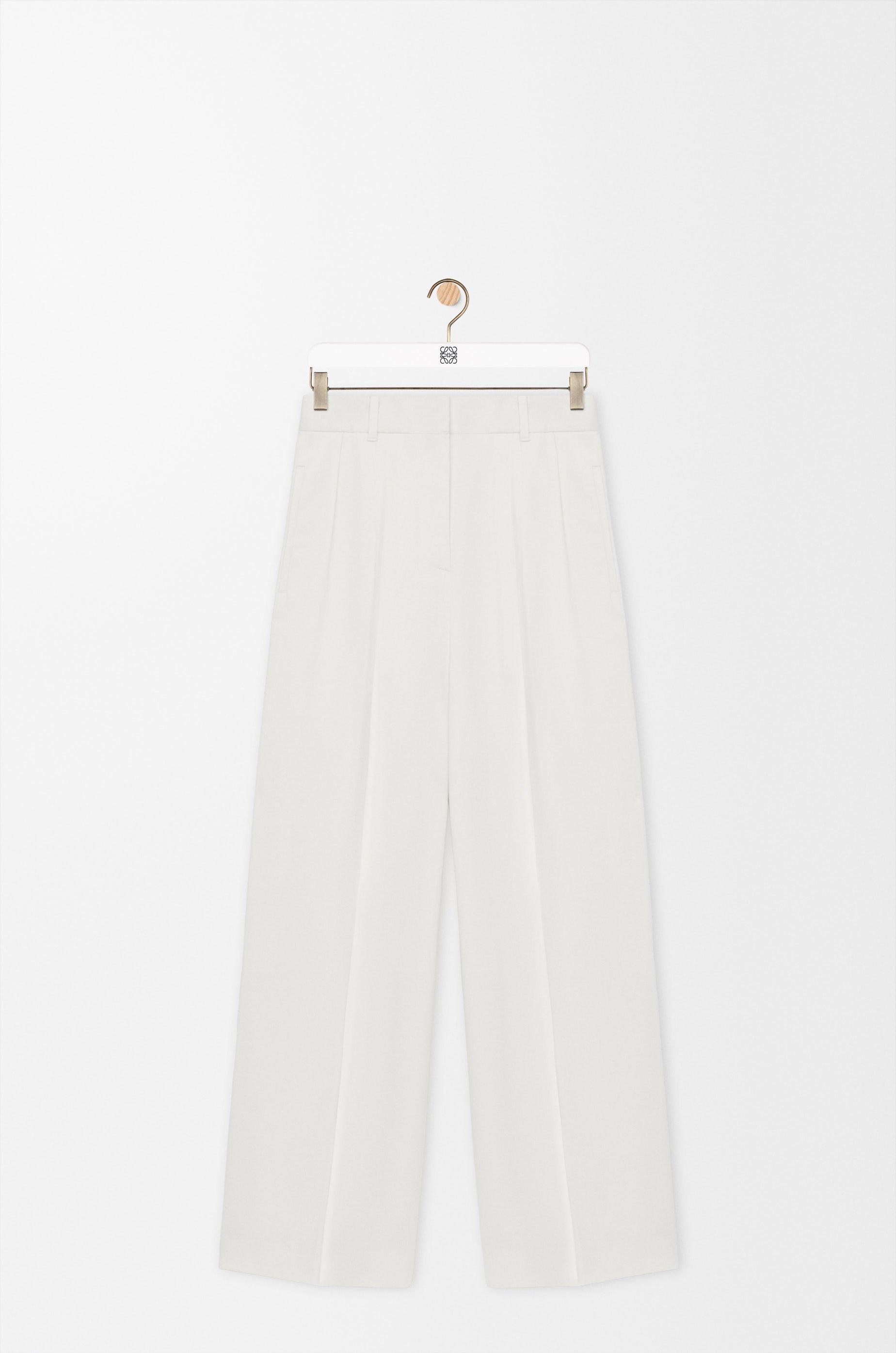 ◆LOEWE◆ トラウザーズ（ストレッチレーヨンブレンド） トラウザーズ（ストレッチレーヨンブレンド） ホワイト - LOEWE