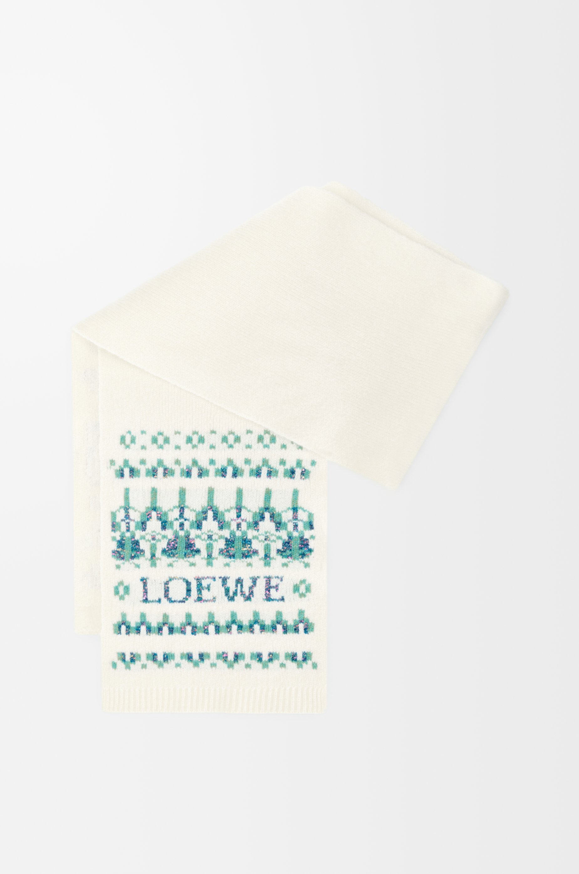 スカーフ（ウールブレンド） ホワイト - LOEWE