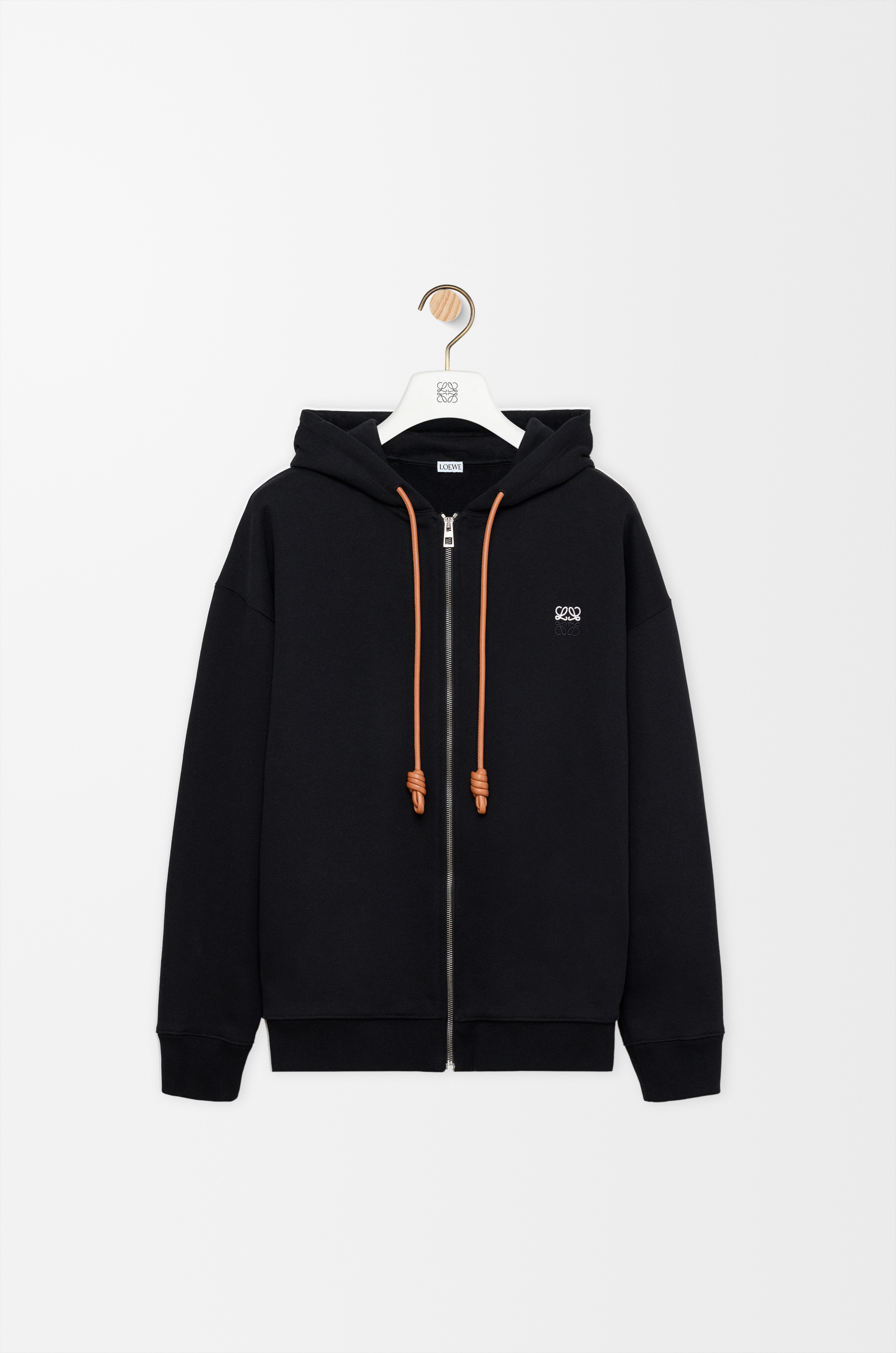 Zip-up hoodie in cotton Black - LOEWE APAC official website