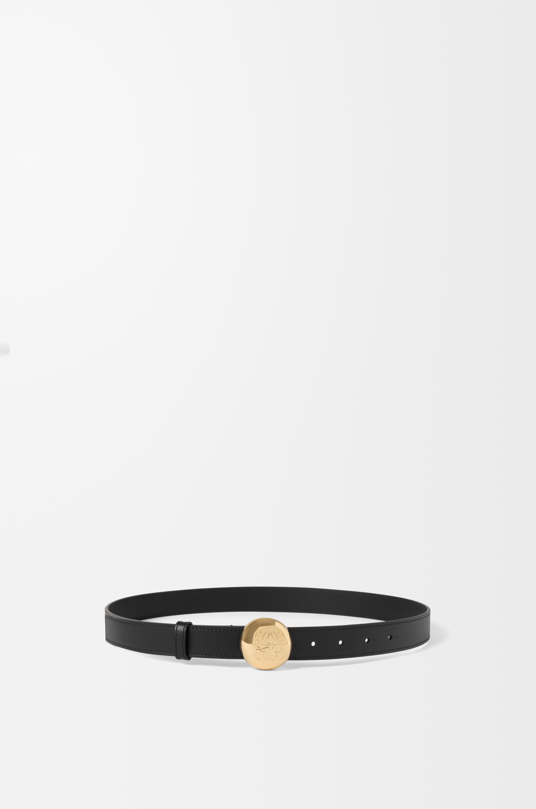 Pebble belt in smooth calfskin Black - LOEWE USA Official Website