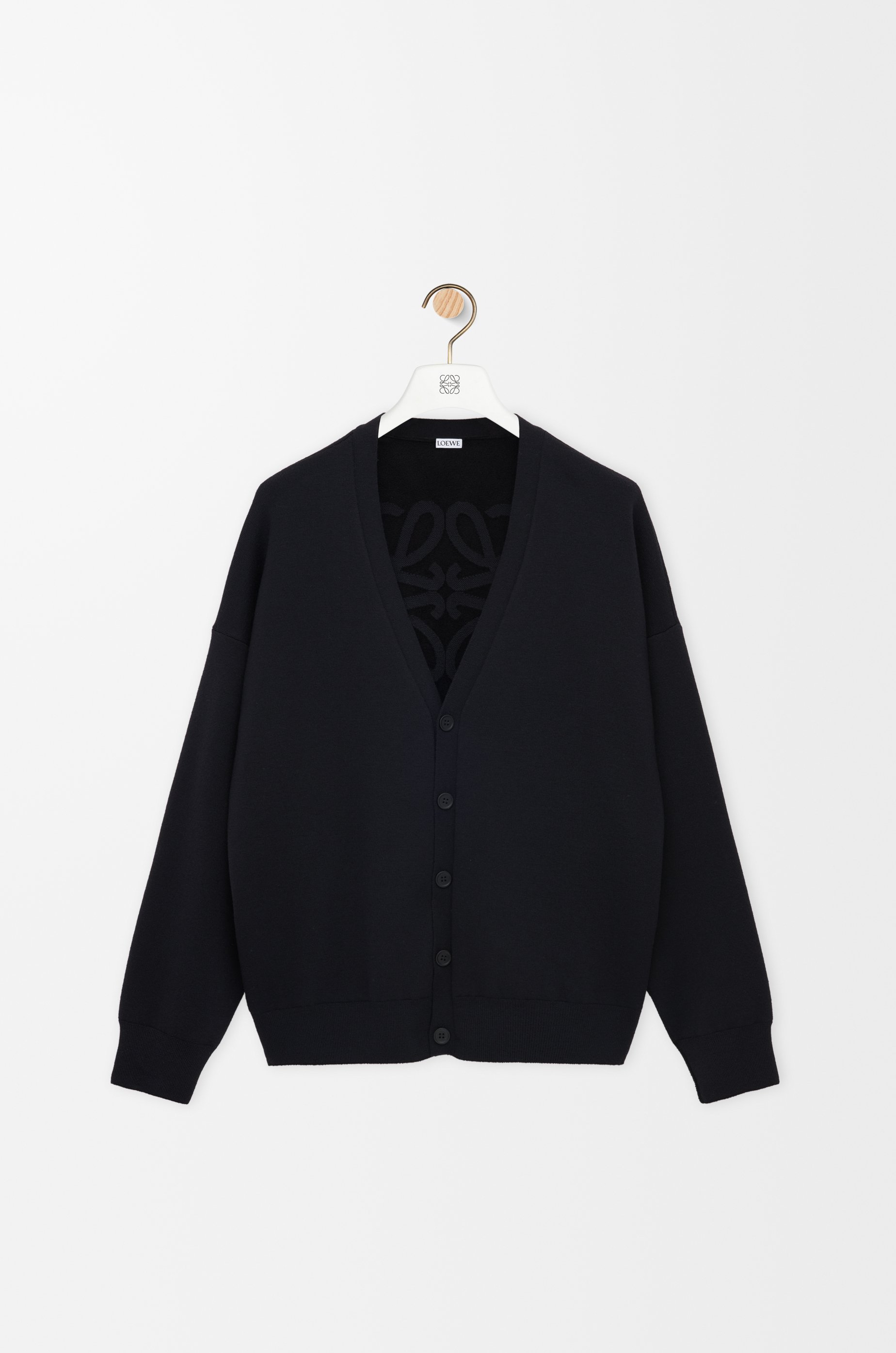 Cardigan in wool blend Black - LOEWE