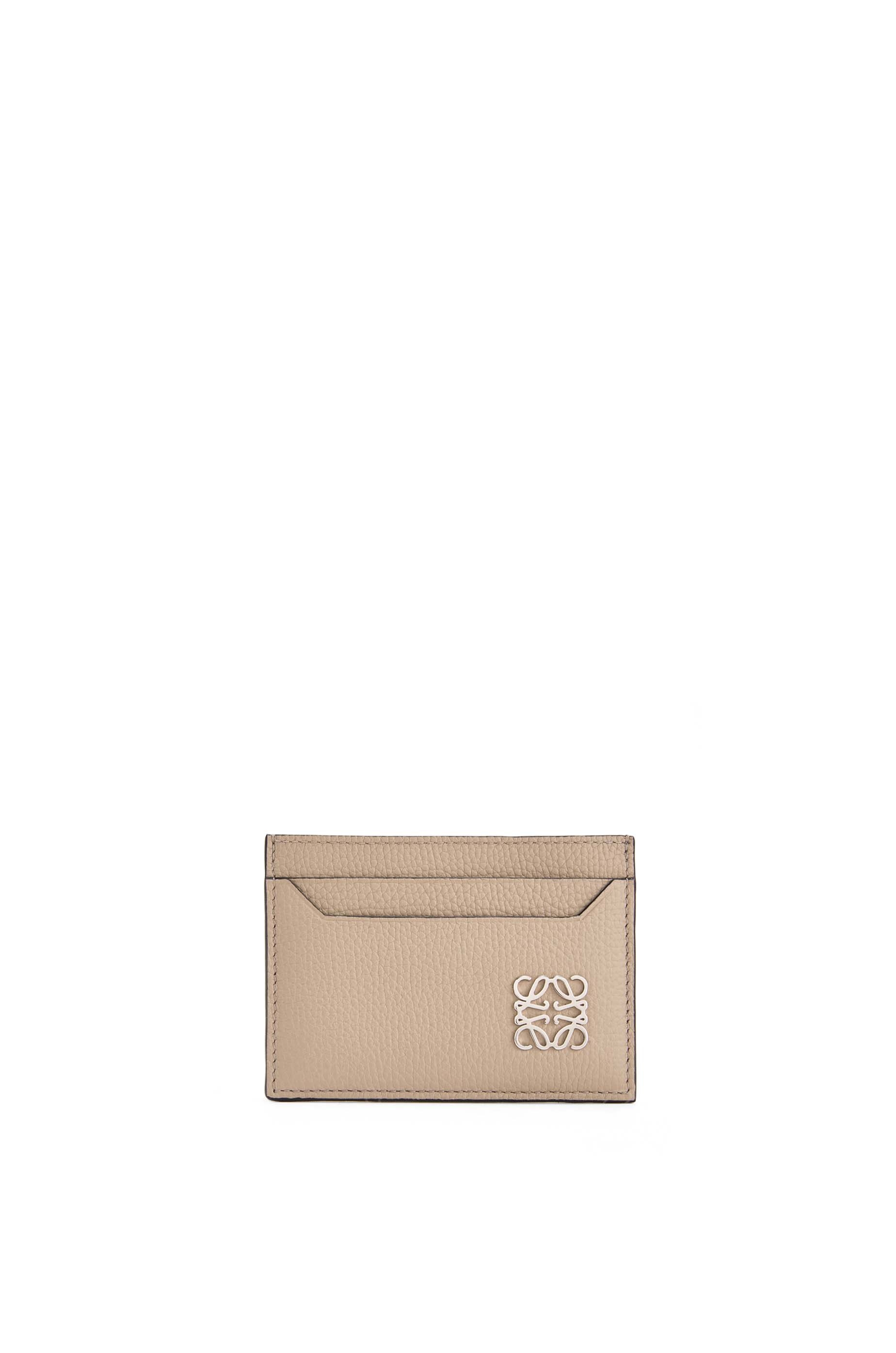 FENDI: credit card holder in embossed fabric and grained leather