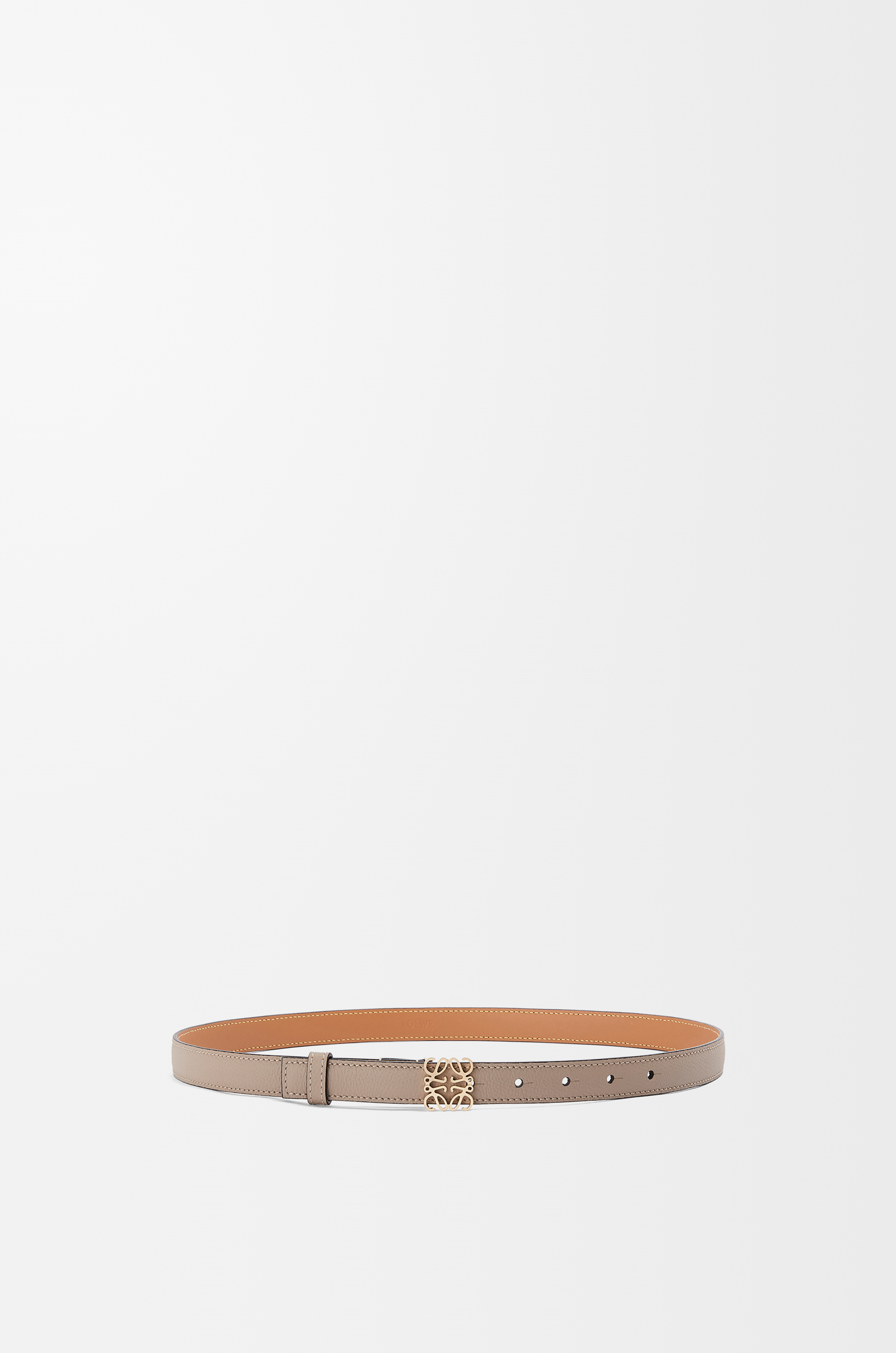 Loewe Women's Anagram Leather Belt - Beige - Size Medium