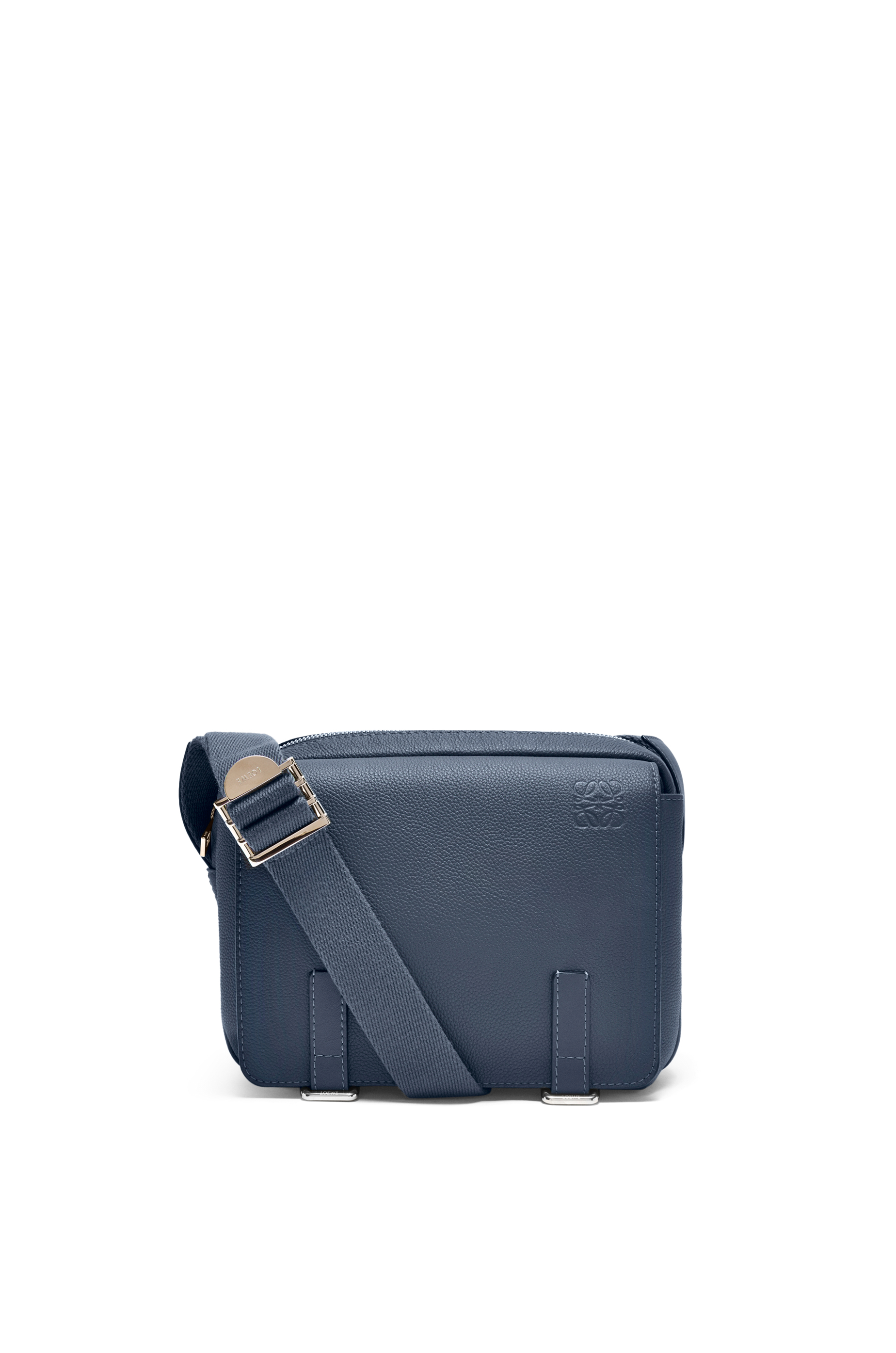 XS Military messenger bag in soft grained calfskin Onyx Blue - LOEWE
