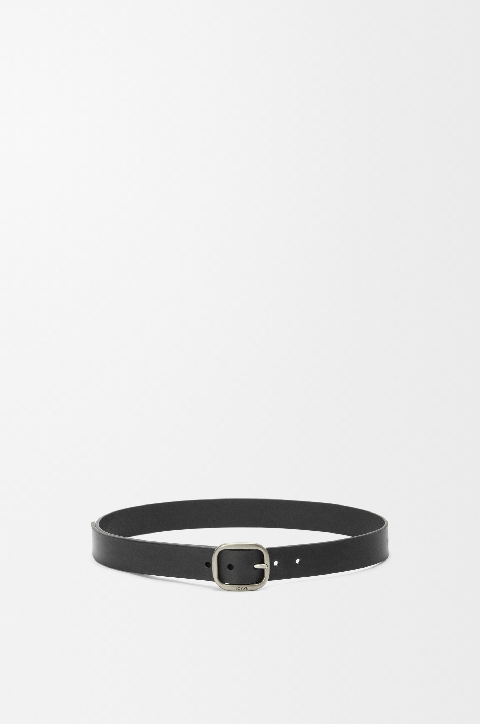 【LOEWE】ロゴデザイン☆ ロエベ ペブル カーフレザーベルト アナグラム ベルト（ペブルグレインカーフ） ブラック - LOEWE