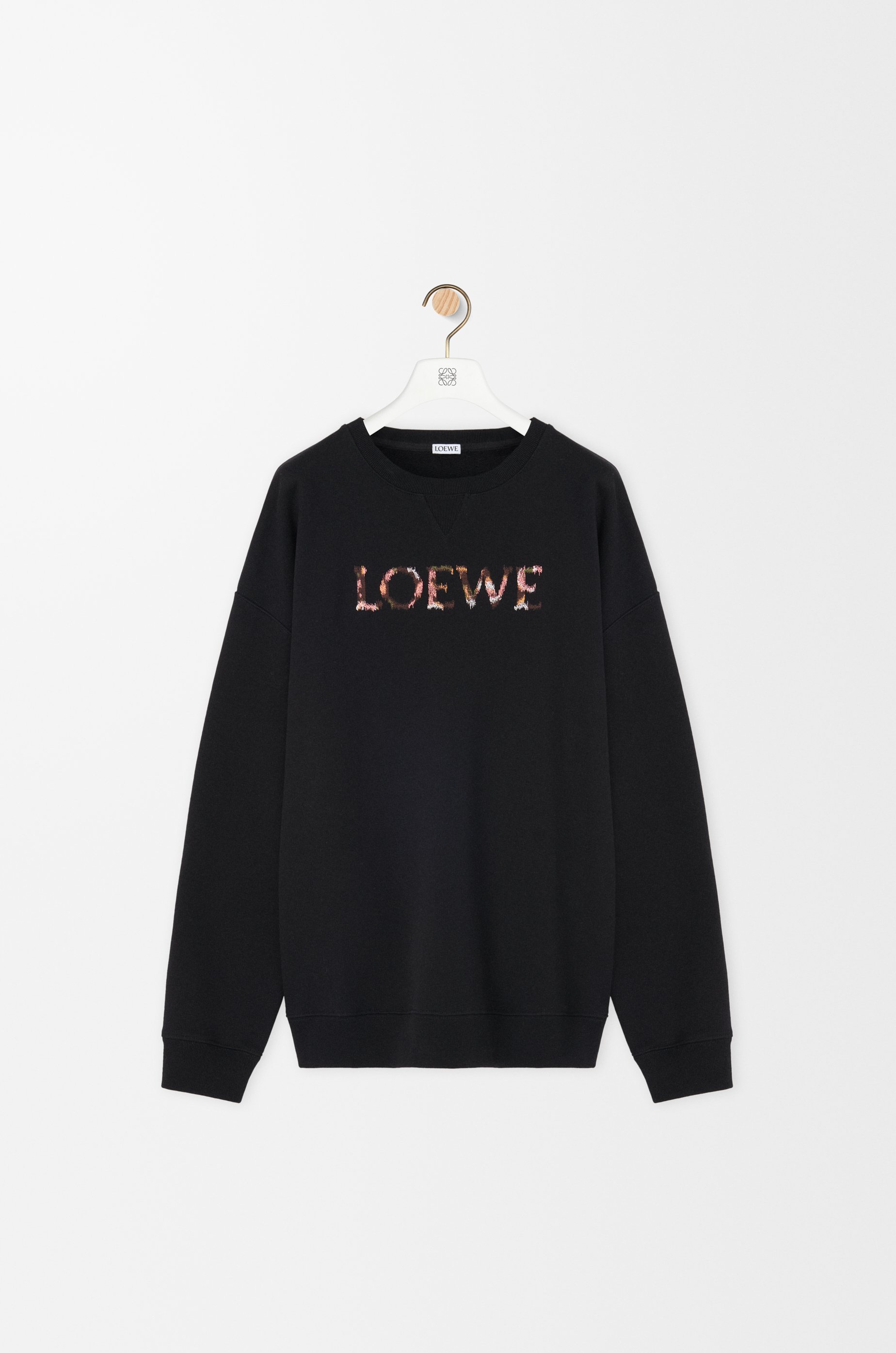 LOEWE ブラック ロゴトレーナー