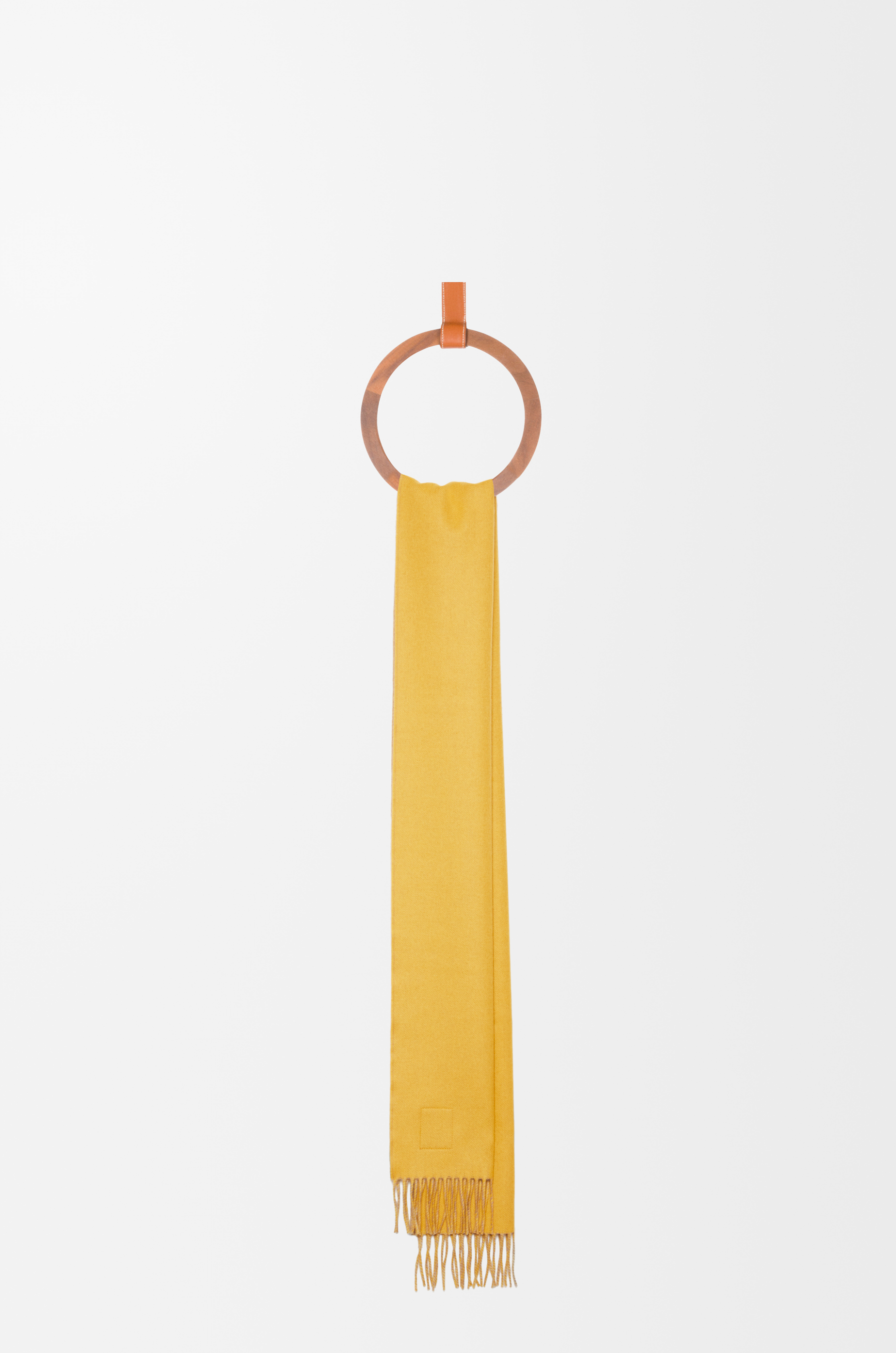 LOEWE Bufanda en lana y cashmere Beige/Amarillo