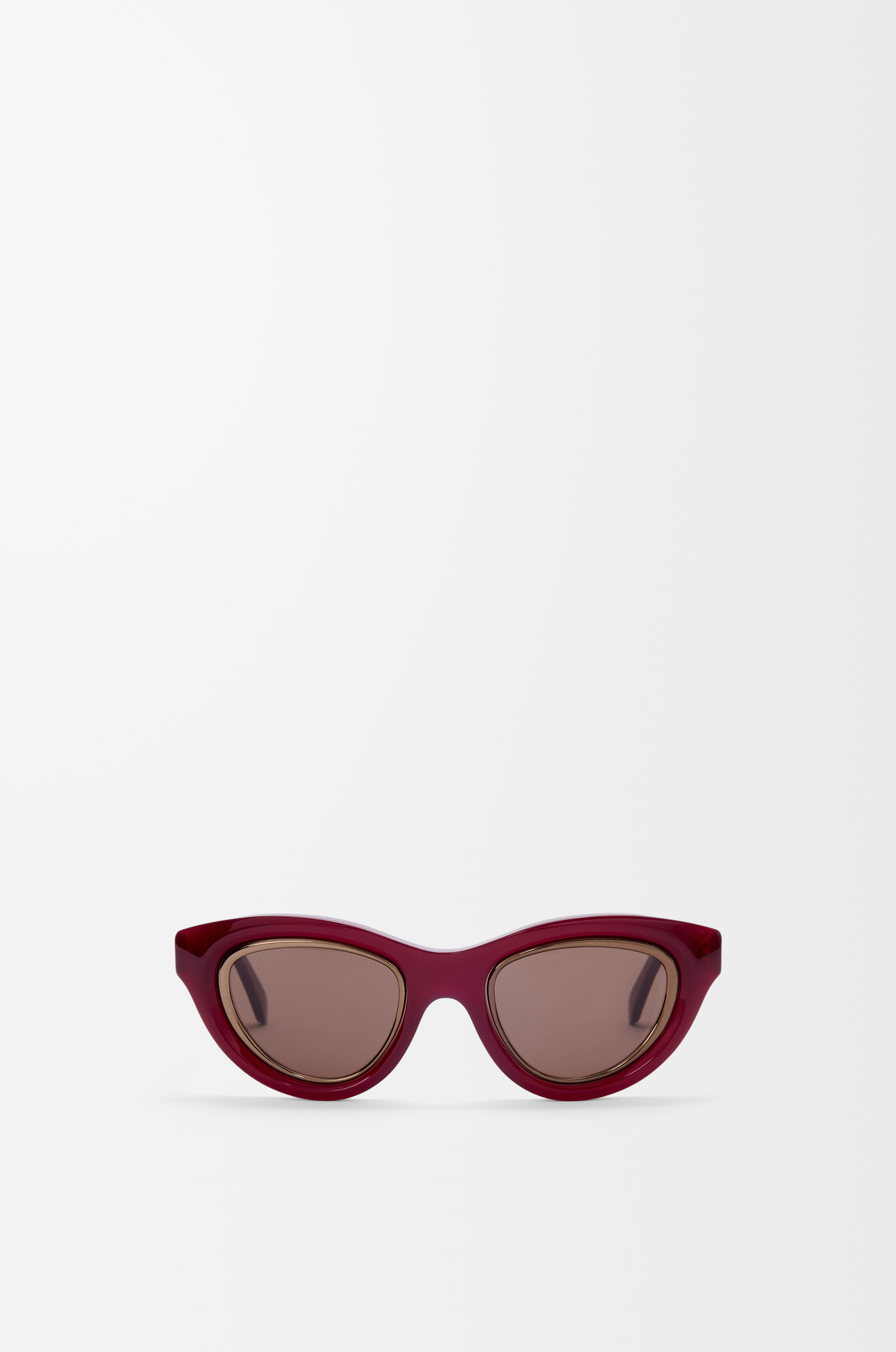 メガネLOEWE ロエベ　ワインレッド　 新品 Small Butterfly Screen sunglasses Red - LOEWE
