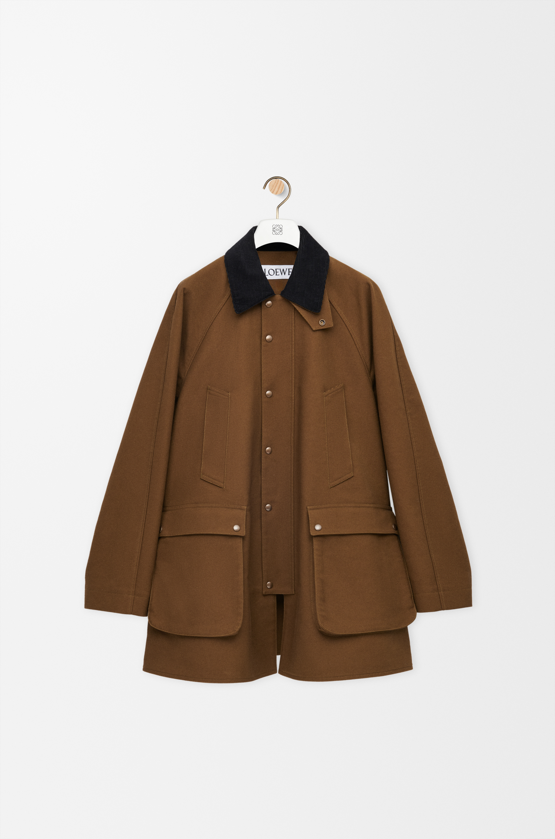 Trapeze jacket in cotton Green - LOEWE
