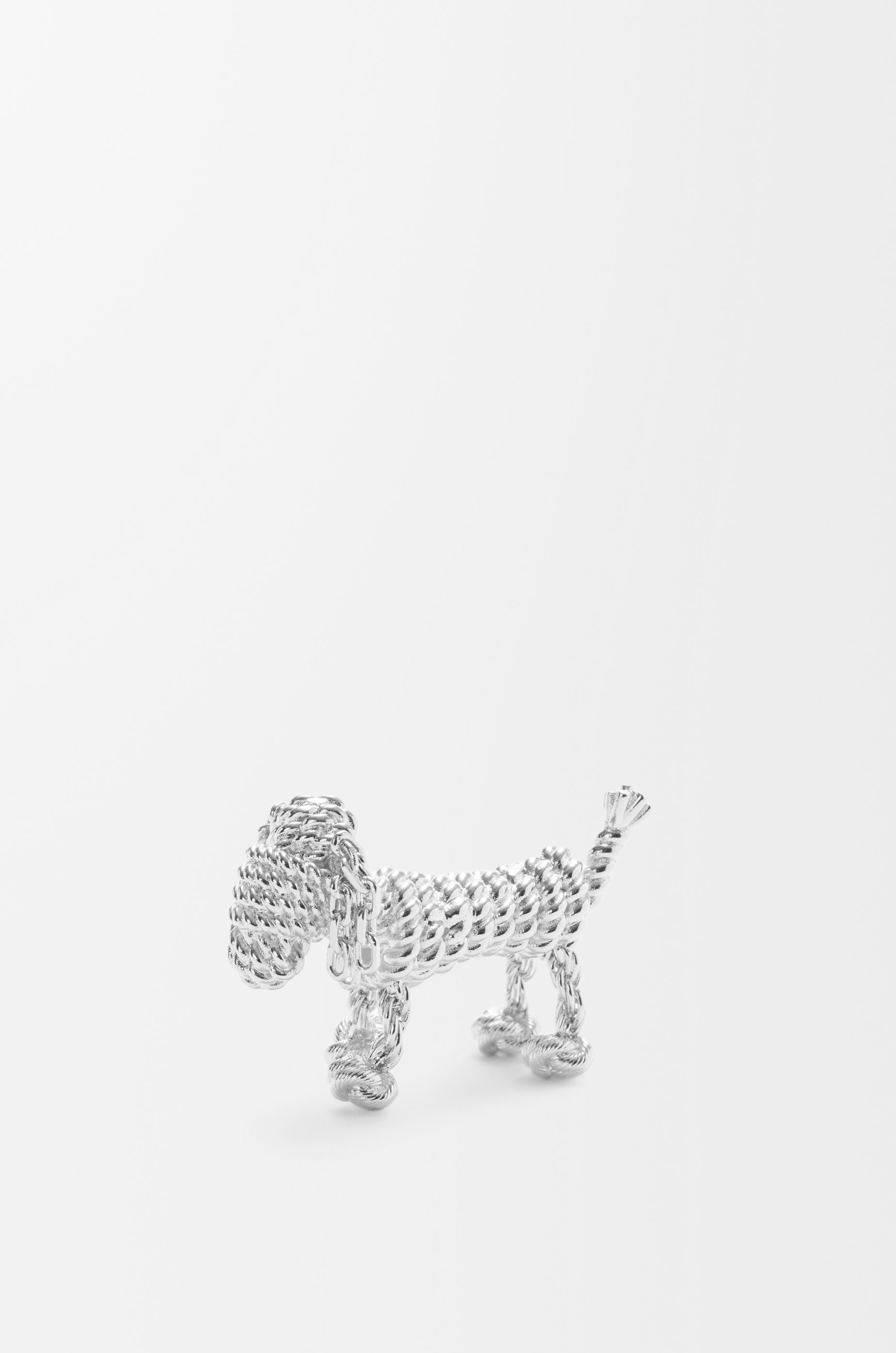 LOEWE Broche Sausage Dog Plata