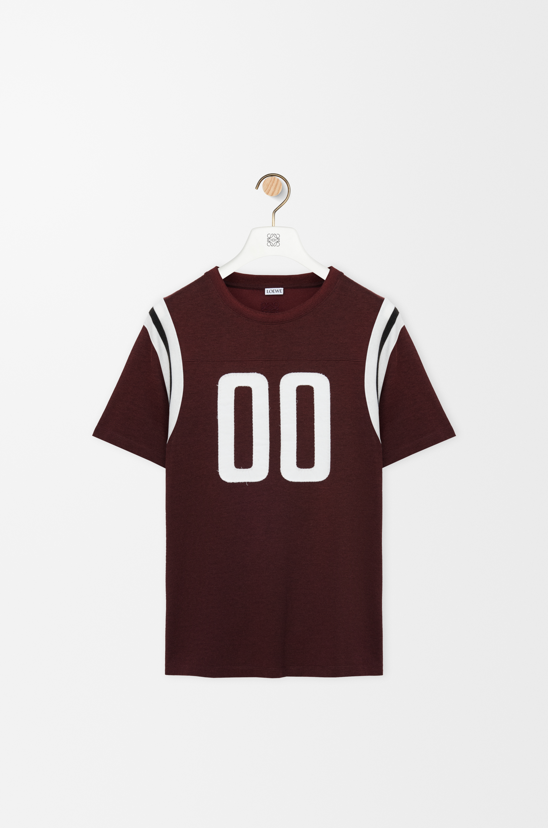【カラー2色あり♪】LOEWE レギュラーフィット Tシャツ レギュラーフィット Tシャツ（コットン&レーヨン） レッド - LOEWE