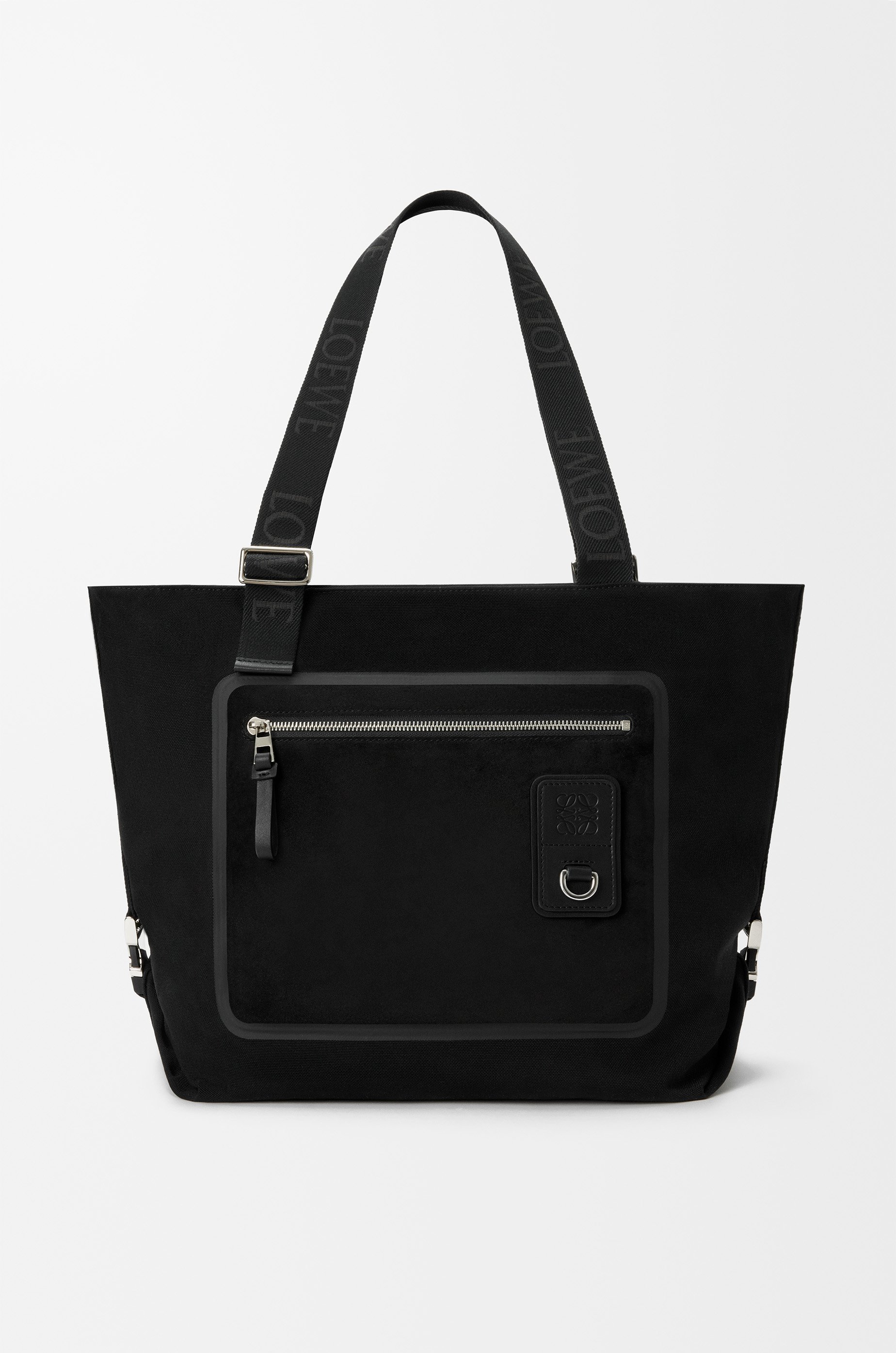 フレックス ジップ トートバッグ（キャンバス&スエード） ブラック