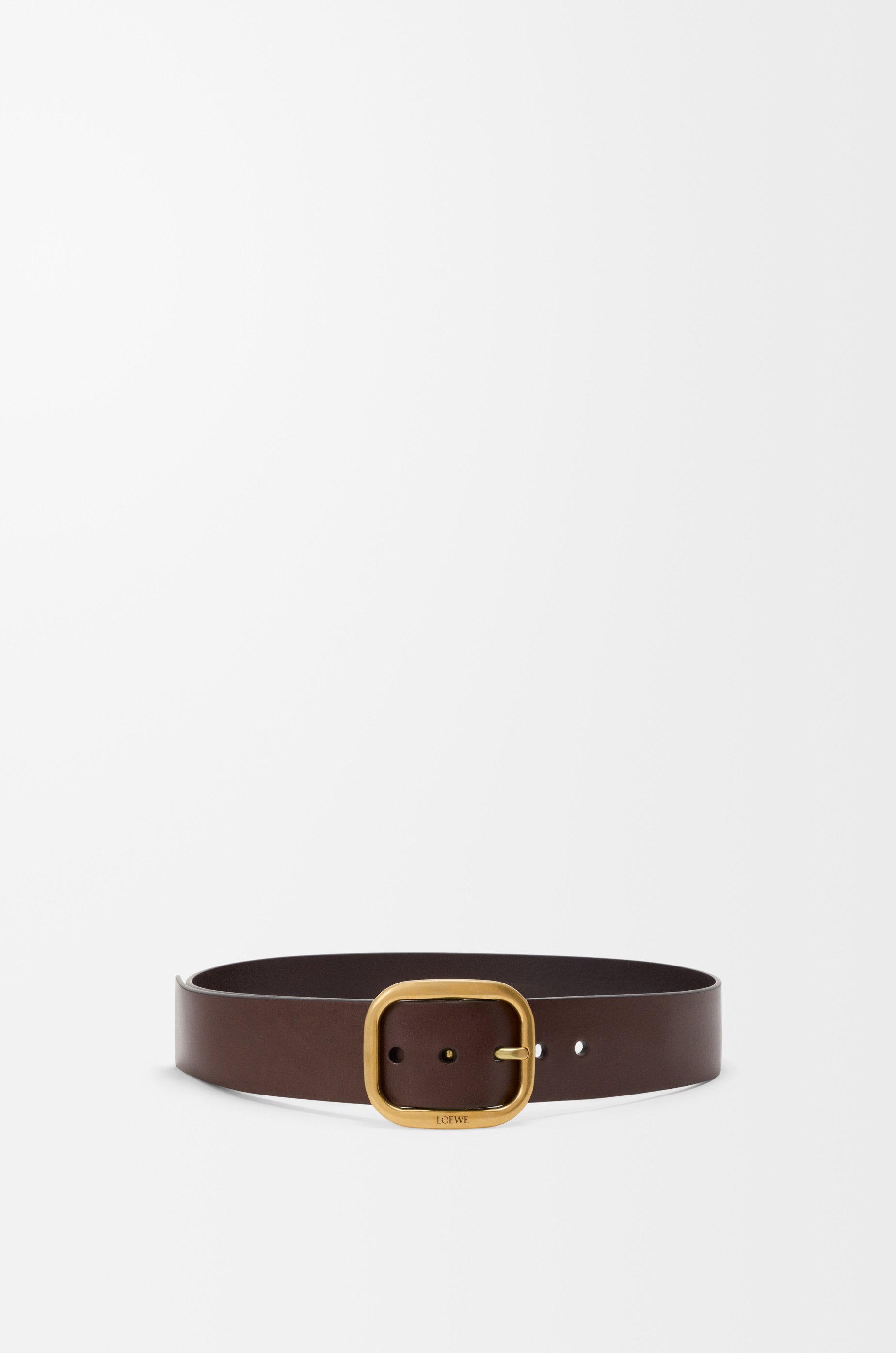 LOEWE ロエベ　スペインの高級ラグジュアリーブランド レザーベルト　ブラウン ラウンド ソフト ベルト（クラシックカーフ） ブラウン - ロエベ 日本