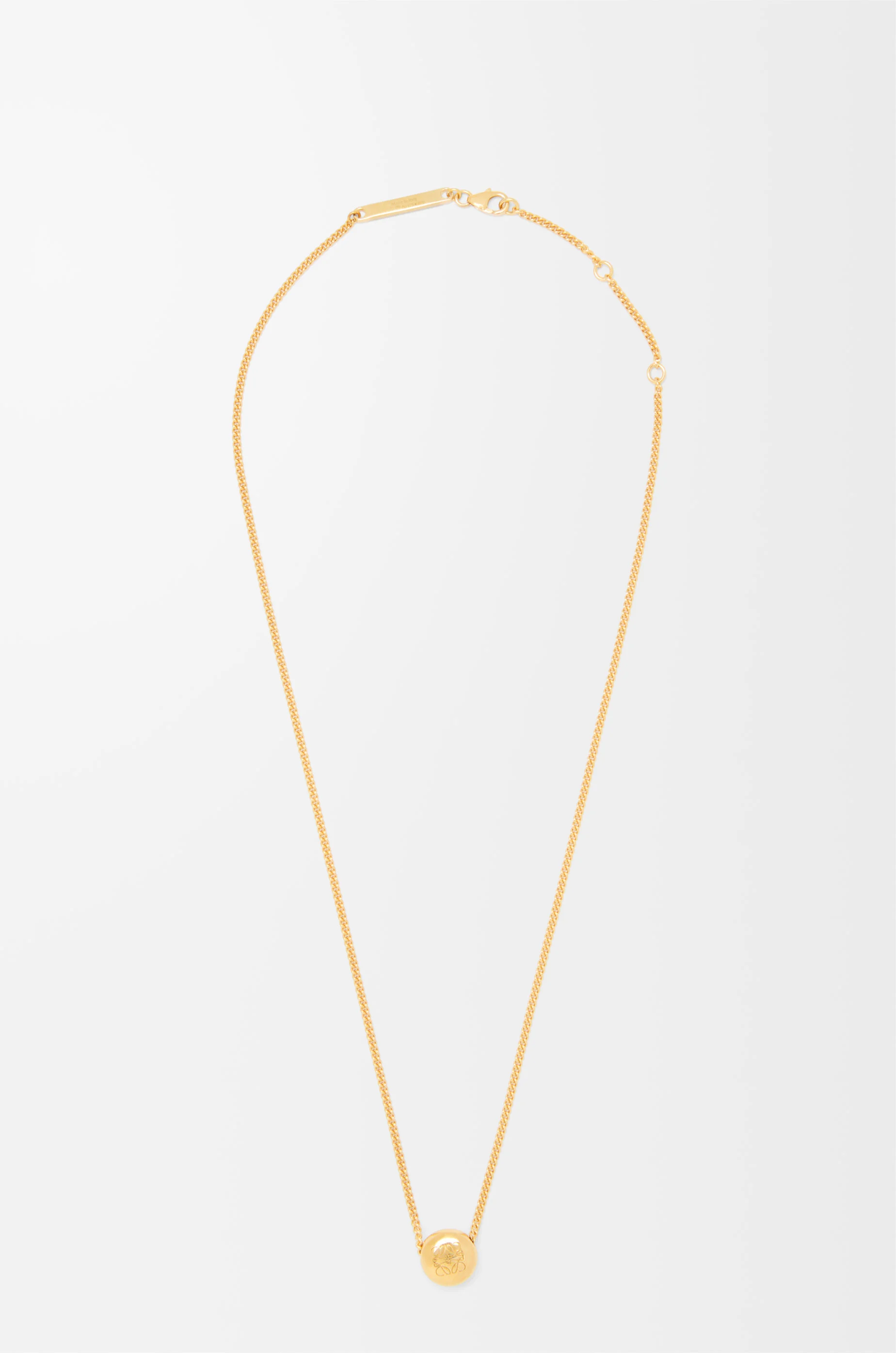 LOEWE Collar Pebble en plata de ley Dorado