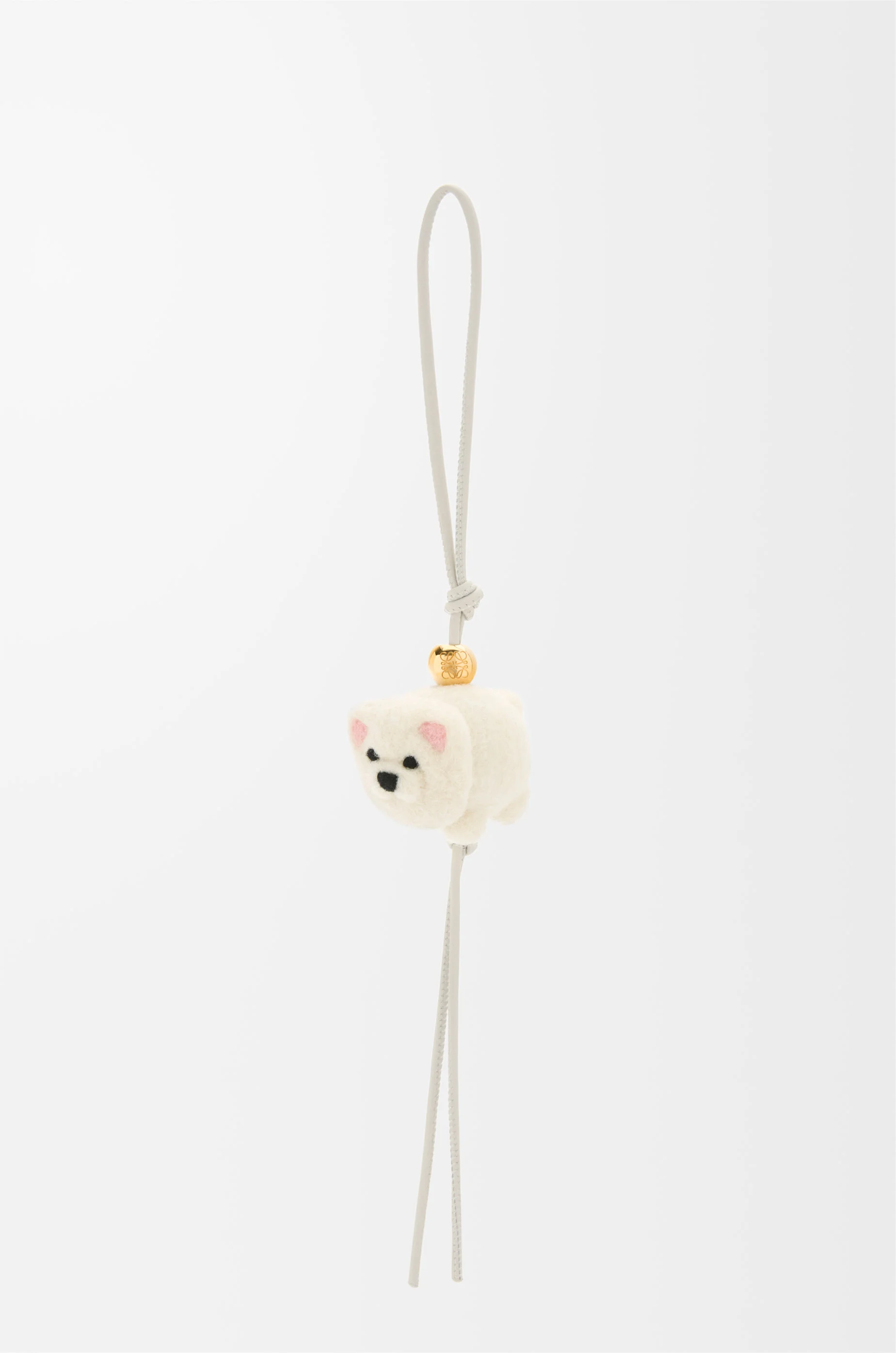 LOEWE チャウチャウ チャーム（フェルト&カーフ） チャウチャウ チャーム（フェルト&カーフ） ホワイト - ロエベ 日本