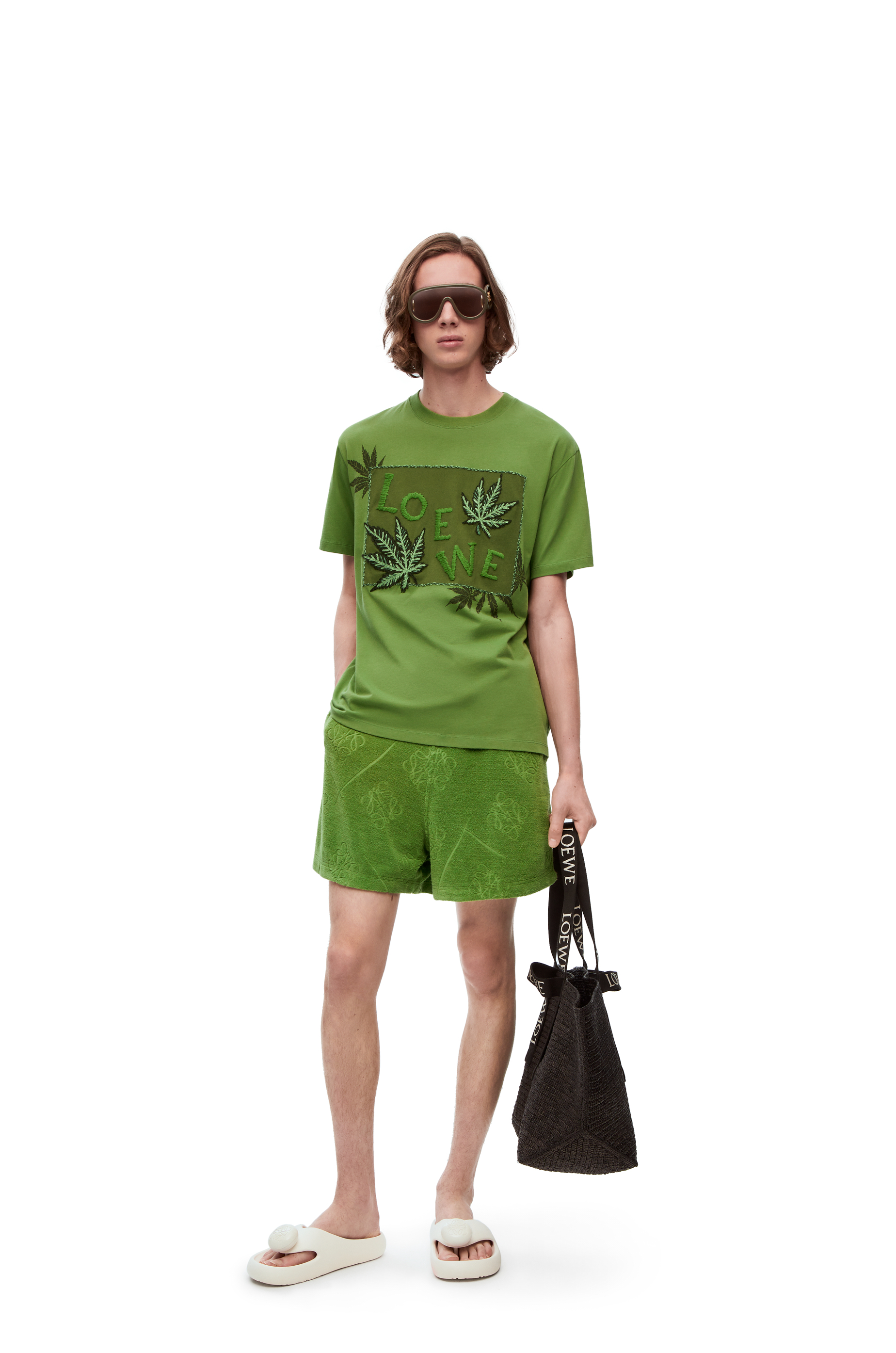 【LOEWE】送料関税込/ アナグラムロゴ エンブロイダリーTシャツ LOEWE ロエベ アナグラム エンブロイダリー Tシャツ
