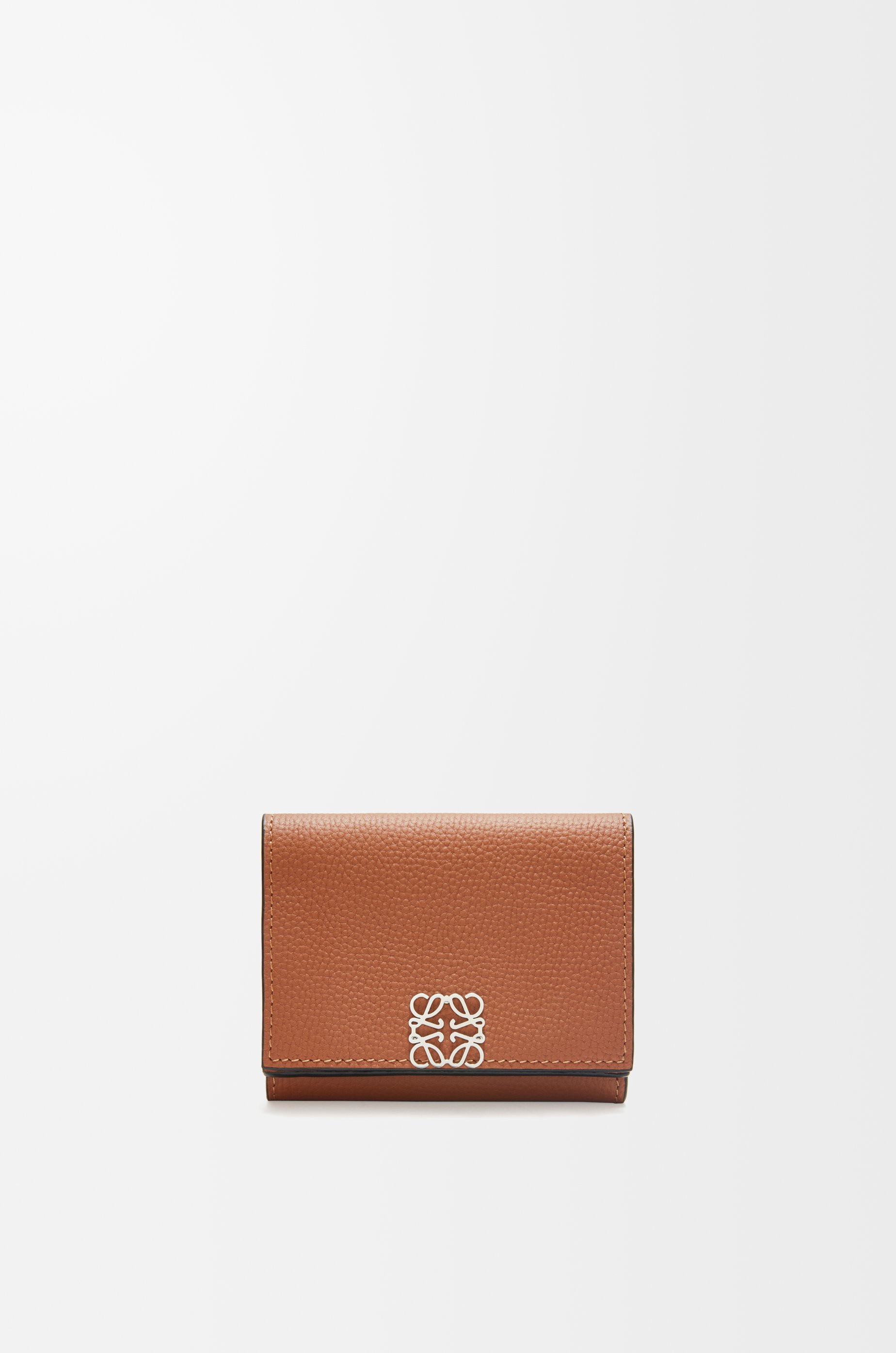 Anagram trifold 6 cc wallet in pebble 