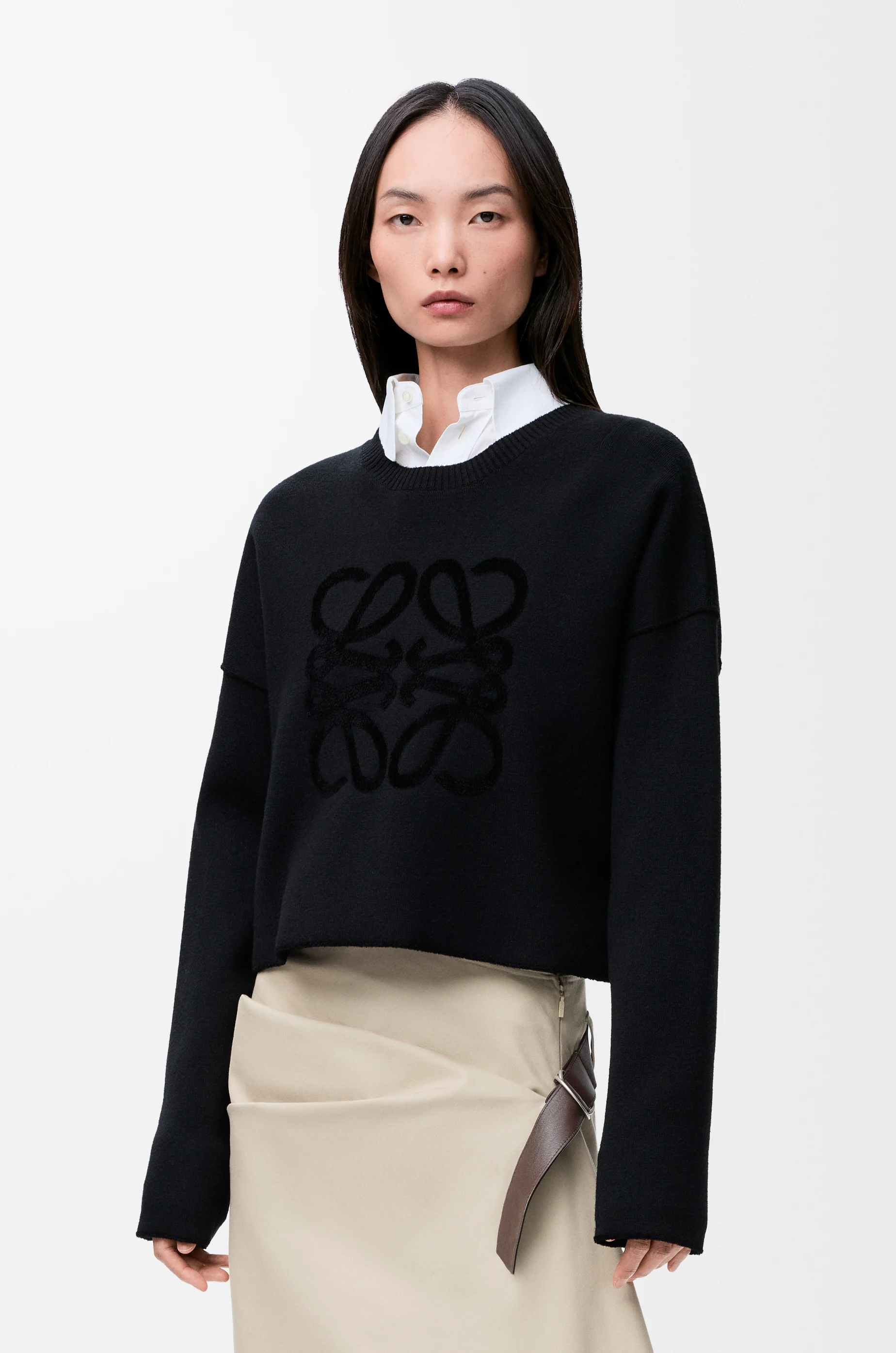 LOEWE Jersey Anagram en mezcla de lana Negro