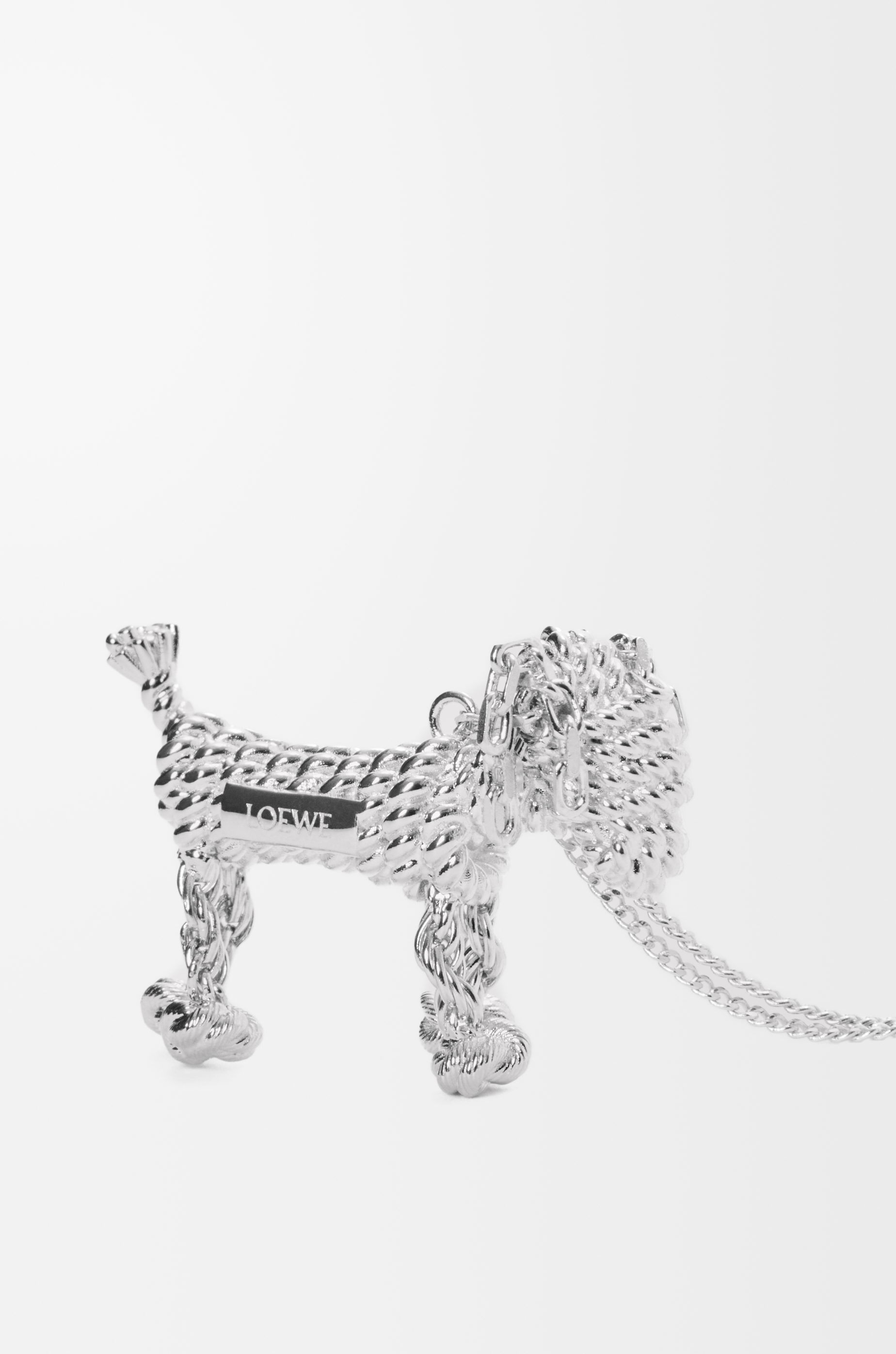 LOEWE Collar Sausage Dog Plata