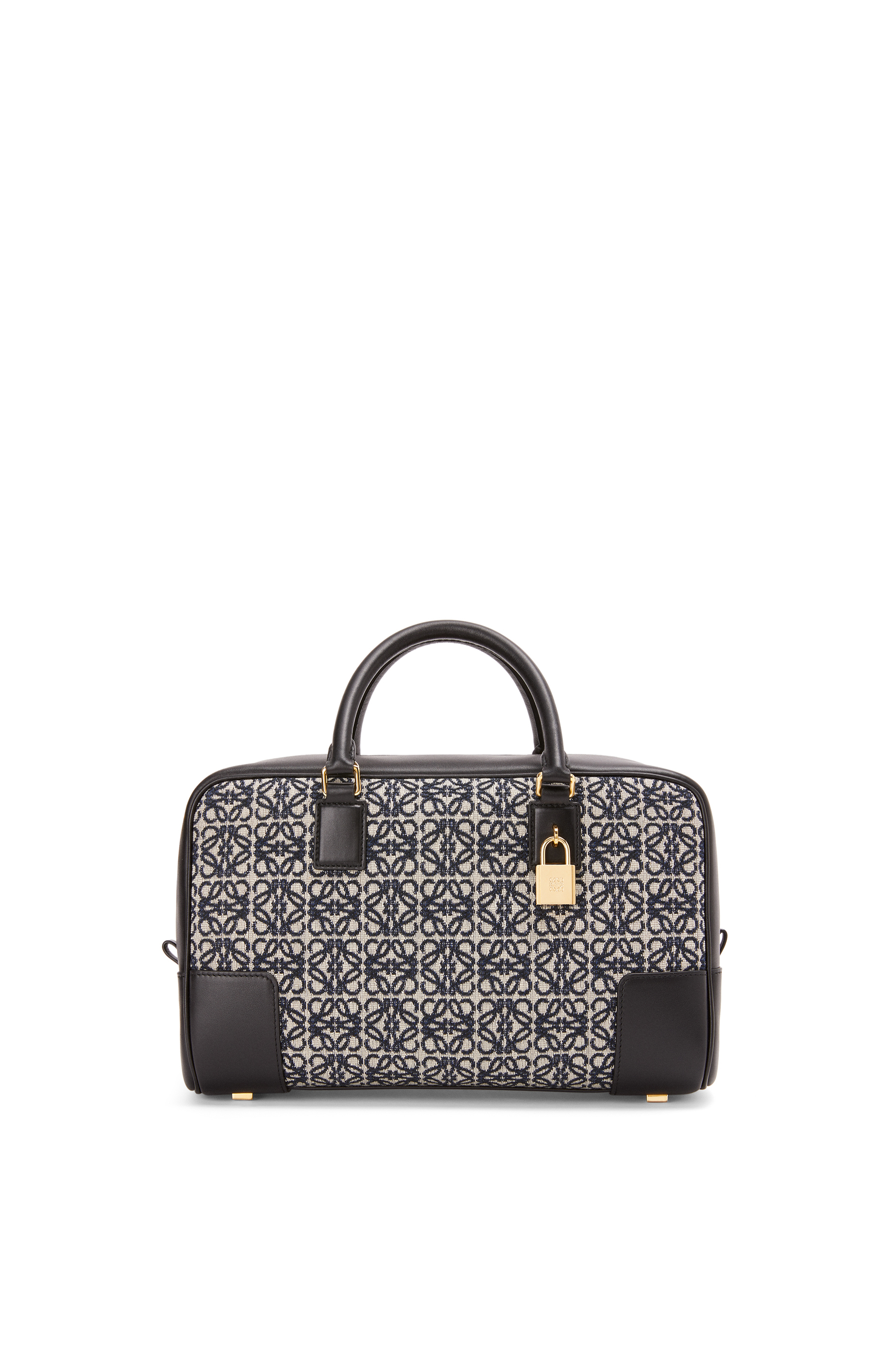 Bolso Amazona 28 en jacquard de anagrama y piel de ternera Marino/Negro -  LOEWE