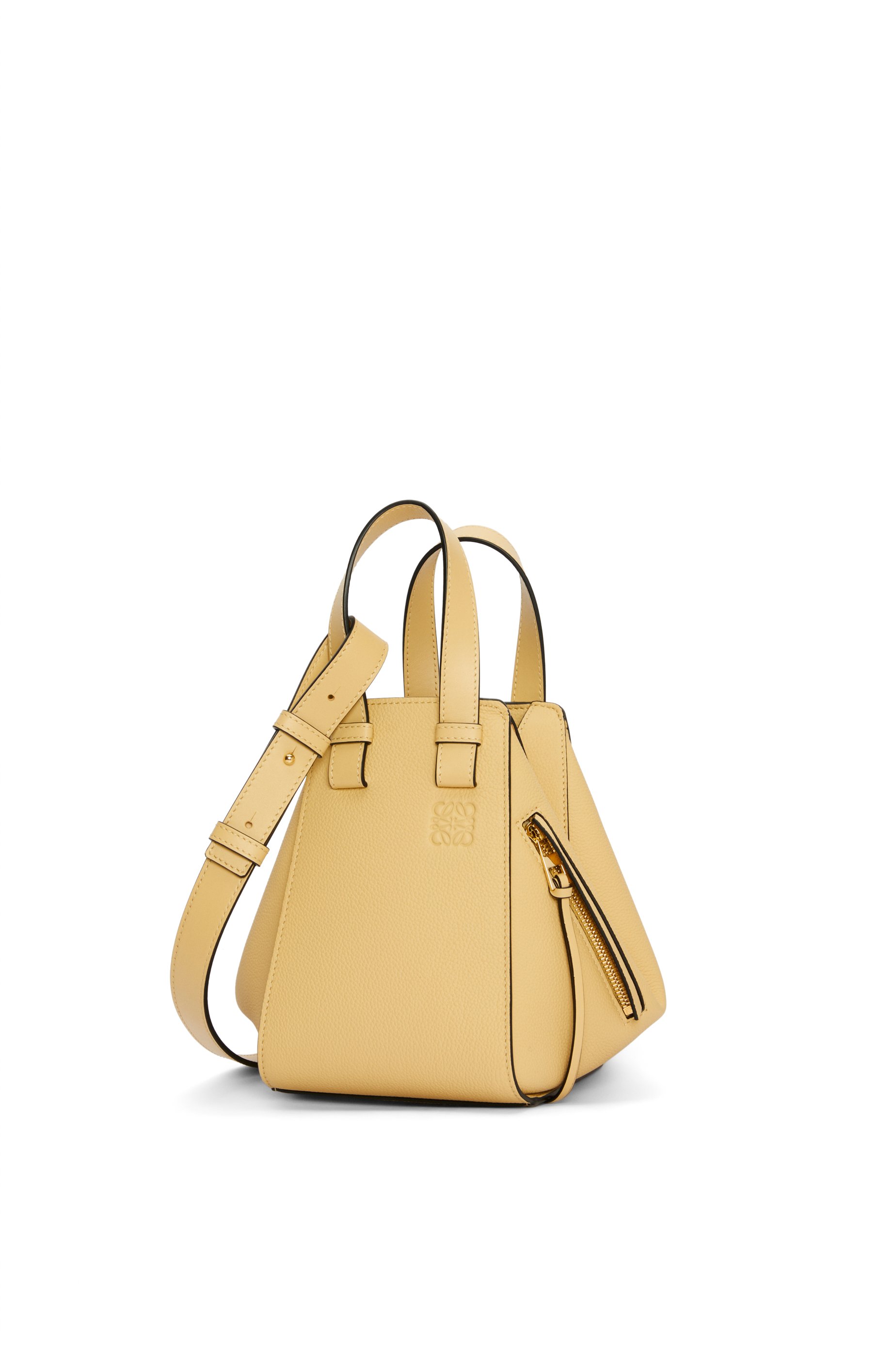 Hammock Mini Leather Shoulder Bag in Beige - Loewe