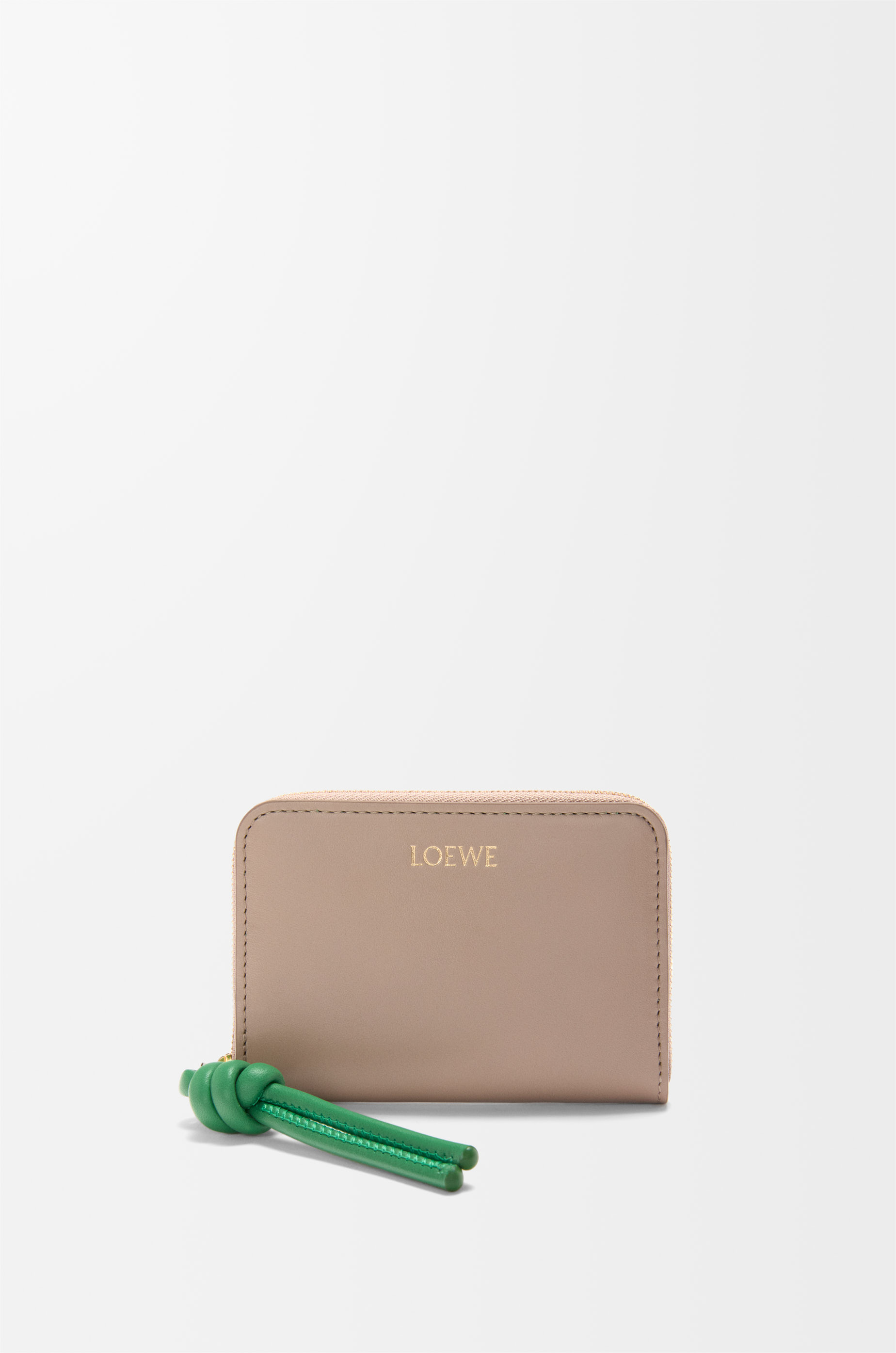 ジップ コインパース（シャイニーナパカーフ） ベージュ - LOEWE