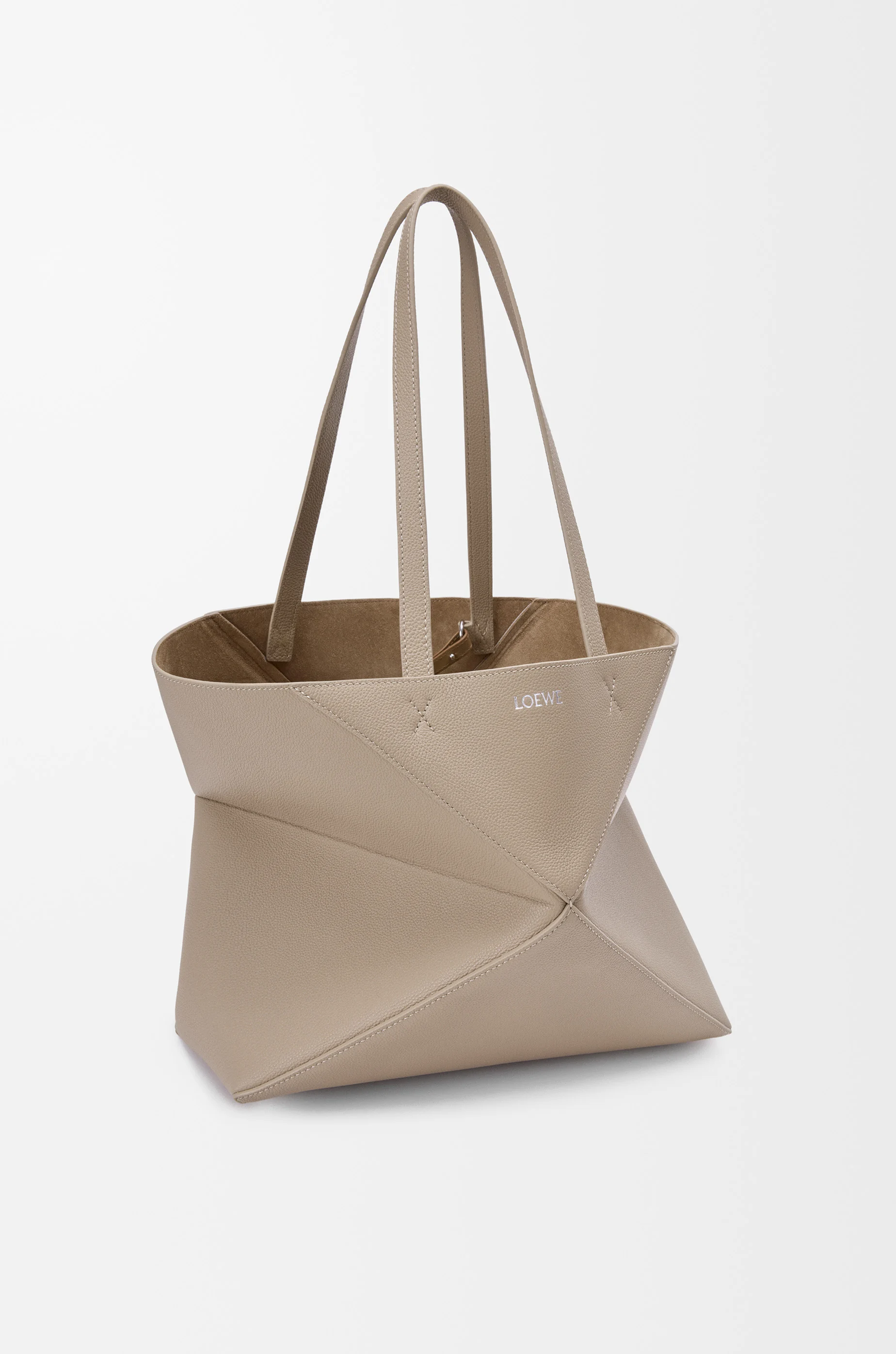 LOEWE パズルフォルド トート ホリゾンタル ミディアム（ソフトグレインカーフ） クレイ