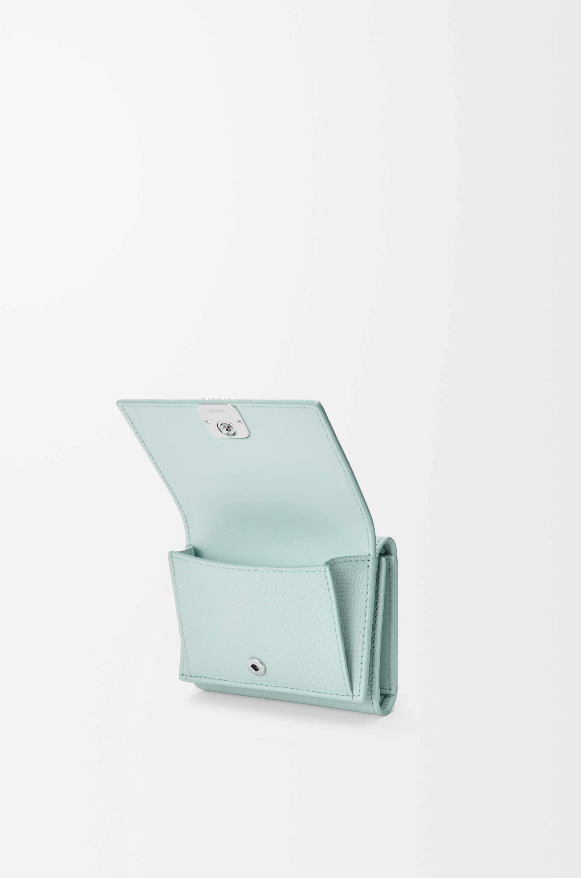 LOEWE Cartera con tres pliegues Anagram en piel de ternera Helado