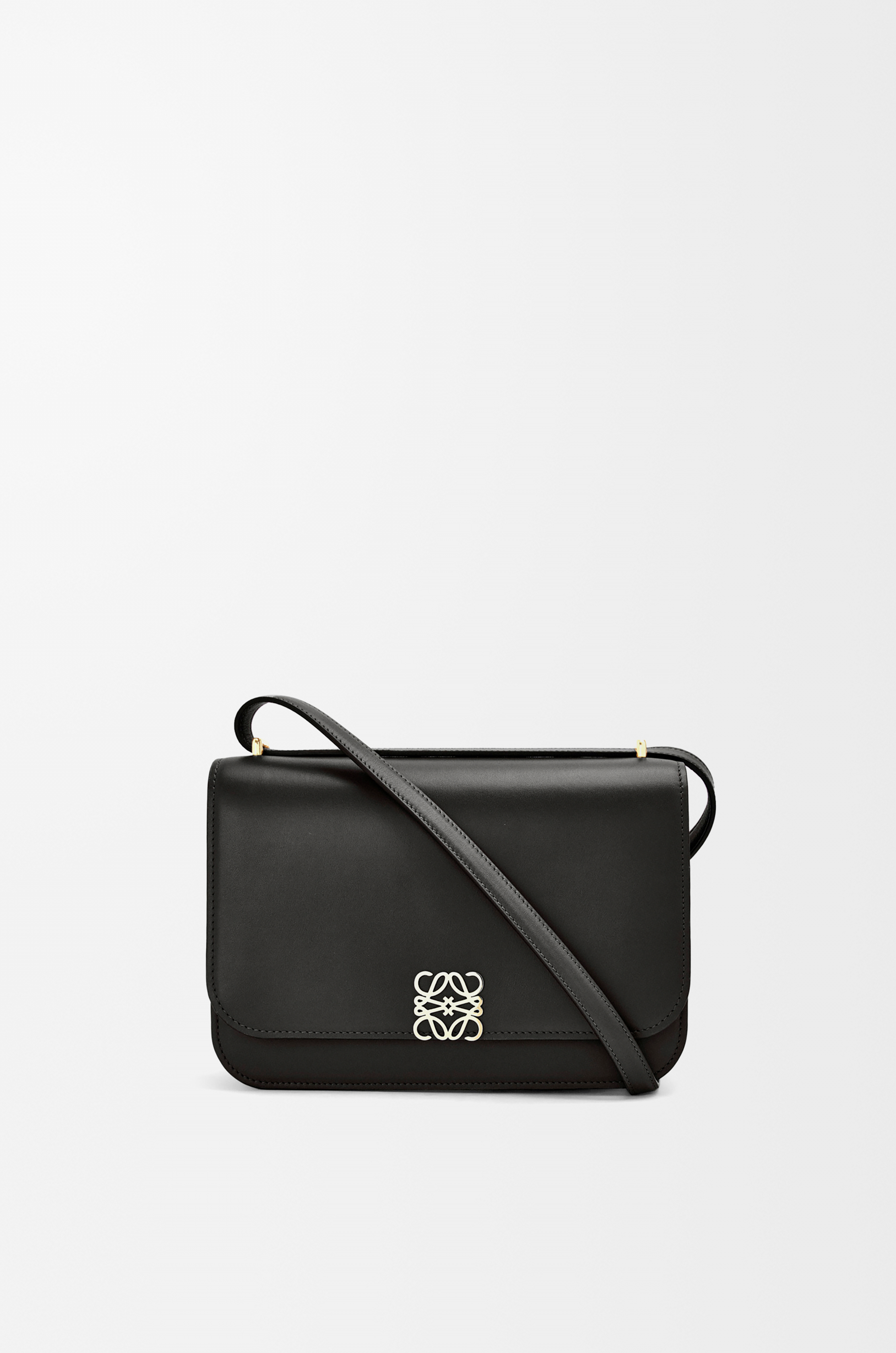 Loewe Goya Leather Shoulder Bag - Women - Black Cross-body Bags