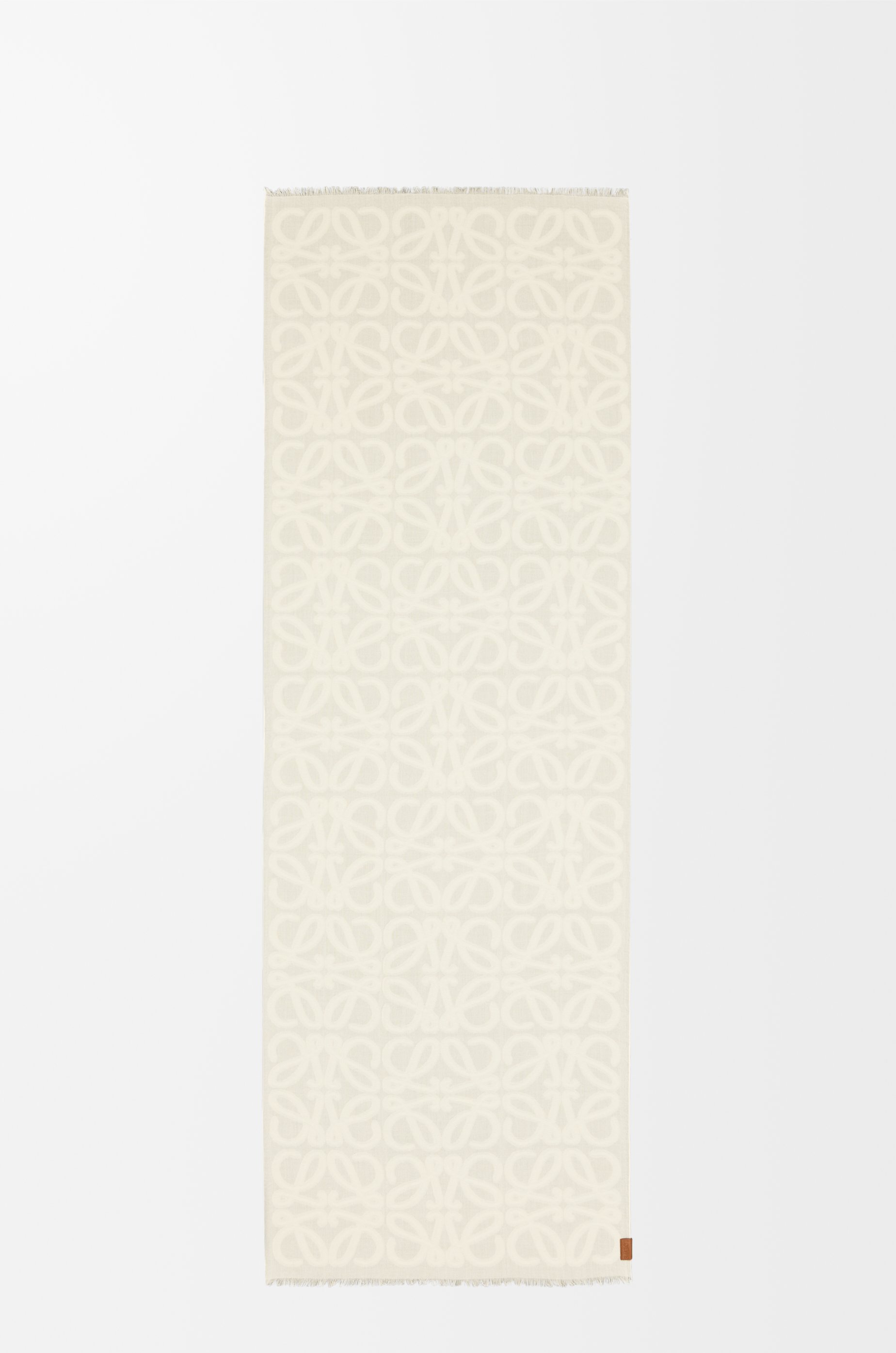 【関税&送料込】Loewe Scarfs White Scarf in wool and silk White - LOEWE