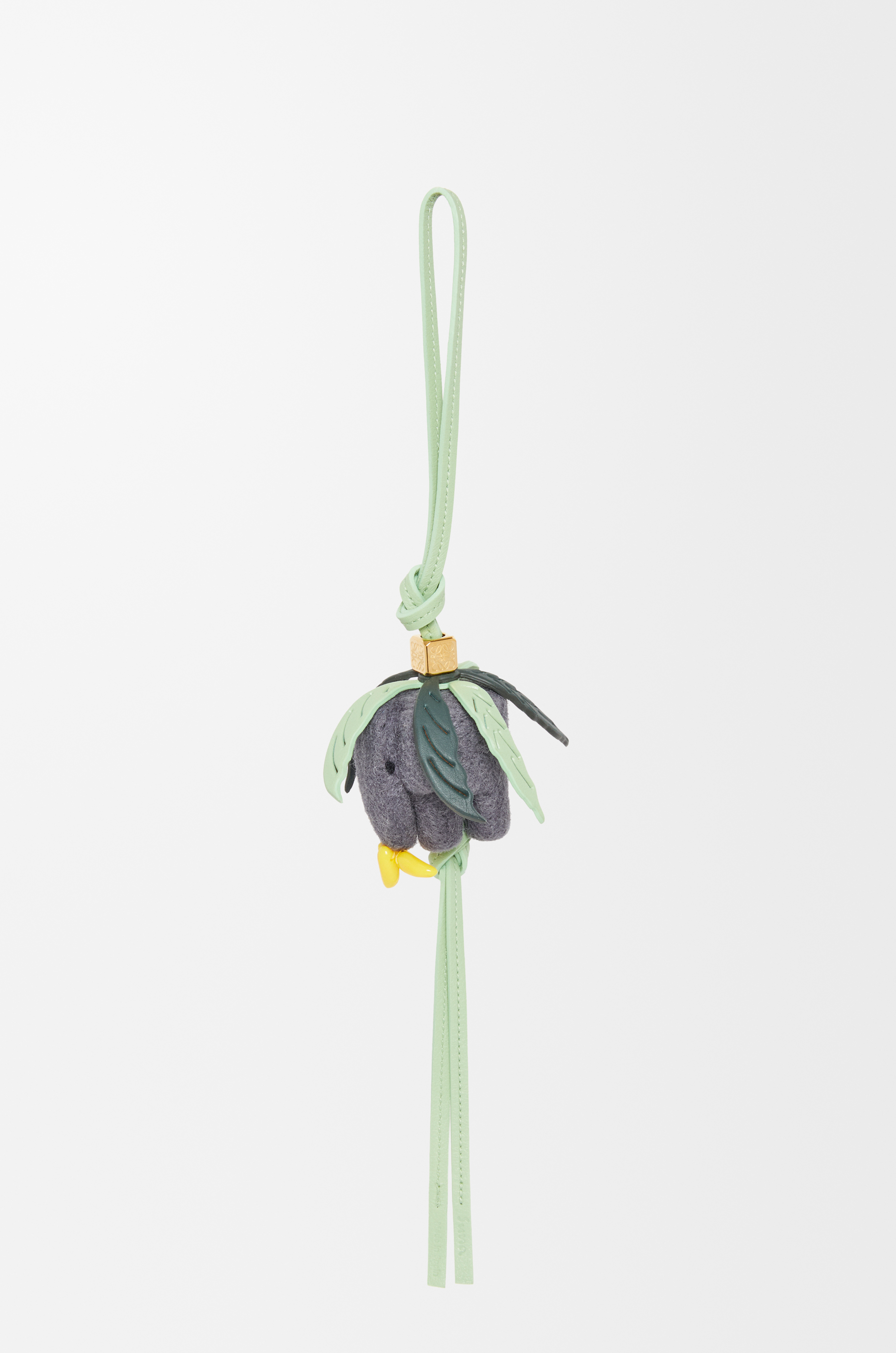 Elephant charm in felt and calfskin Grey 601 - LOEWE