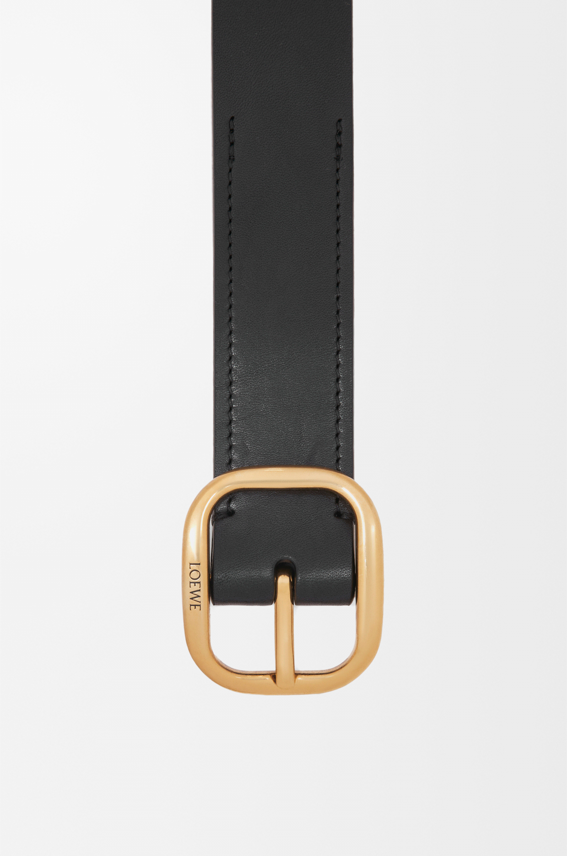 LOEWE ラウンド ソフト ベルト（クラシックカーフ）  ブラック/ゴールド