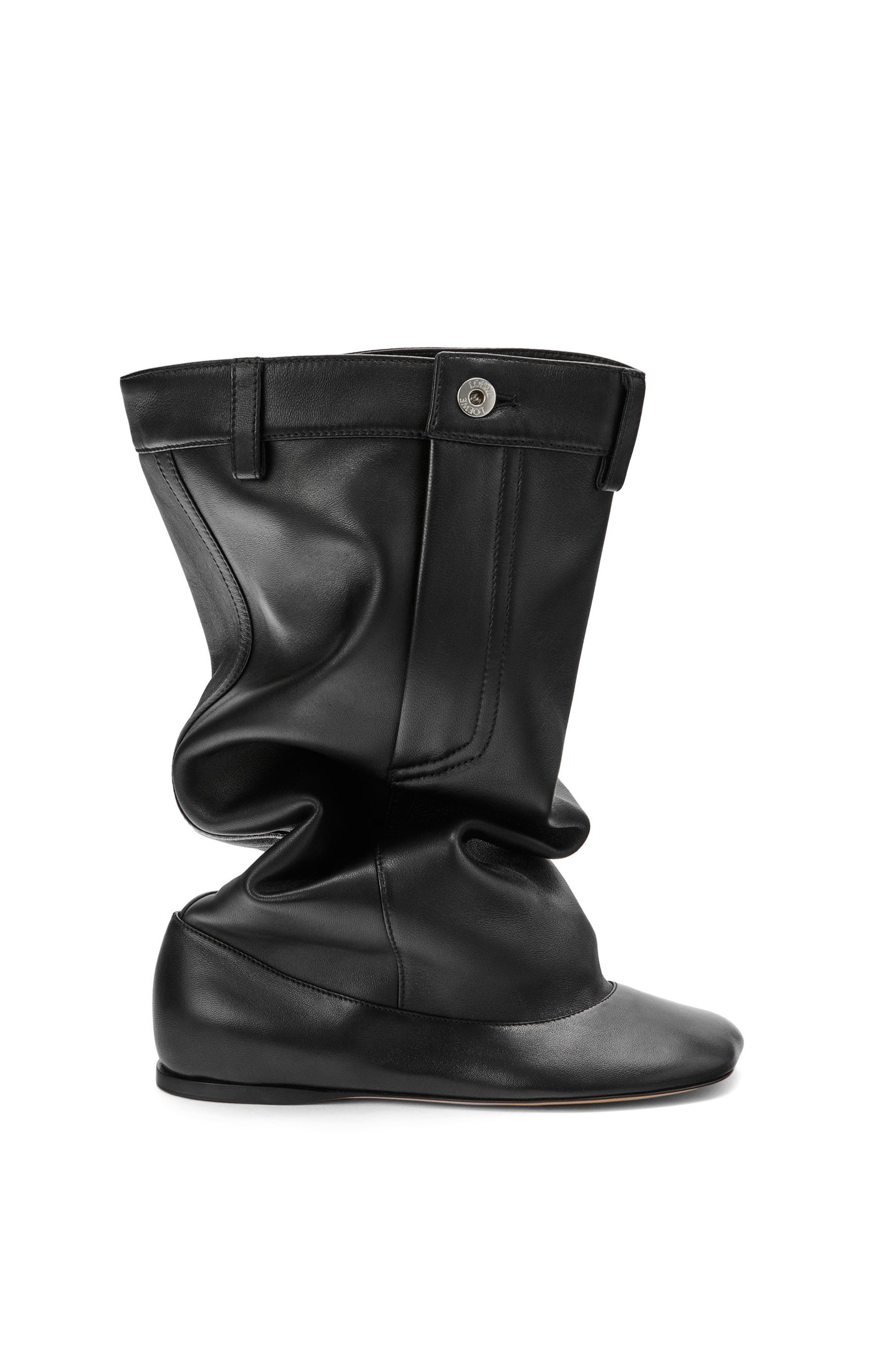Bota Toy en lana de oveja y piel de cordero Negro LOEWE