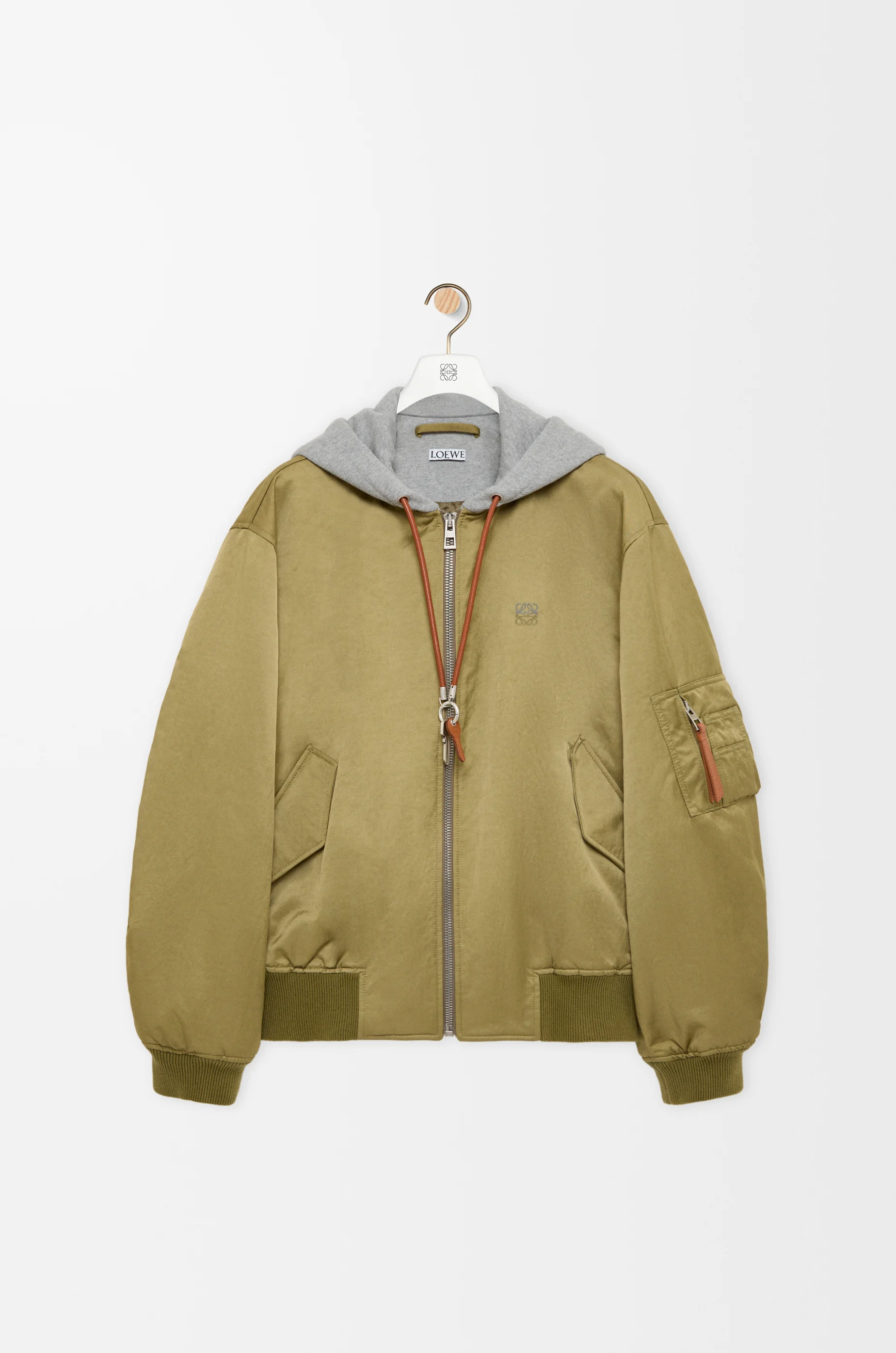 Bomber jacket in technical shell Green - LOEWE Europe official website