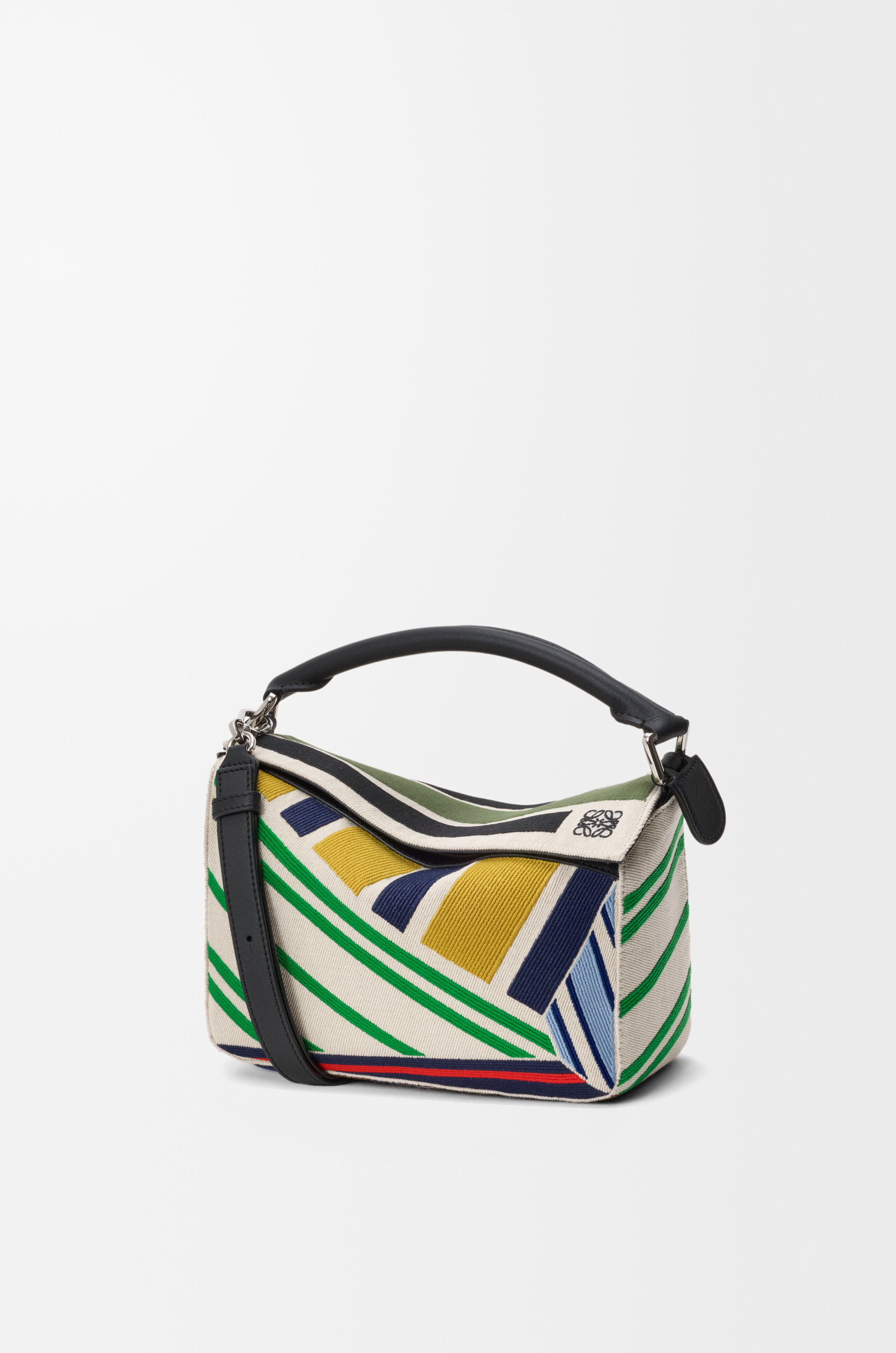 Small Puzzle bag in embroidered canvas - LOEWE USA Official Website