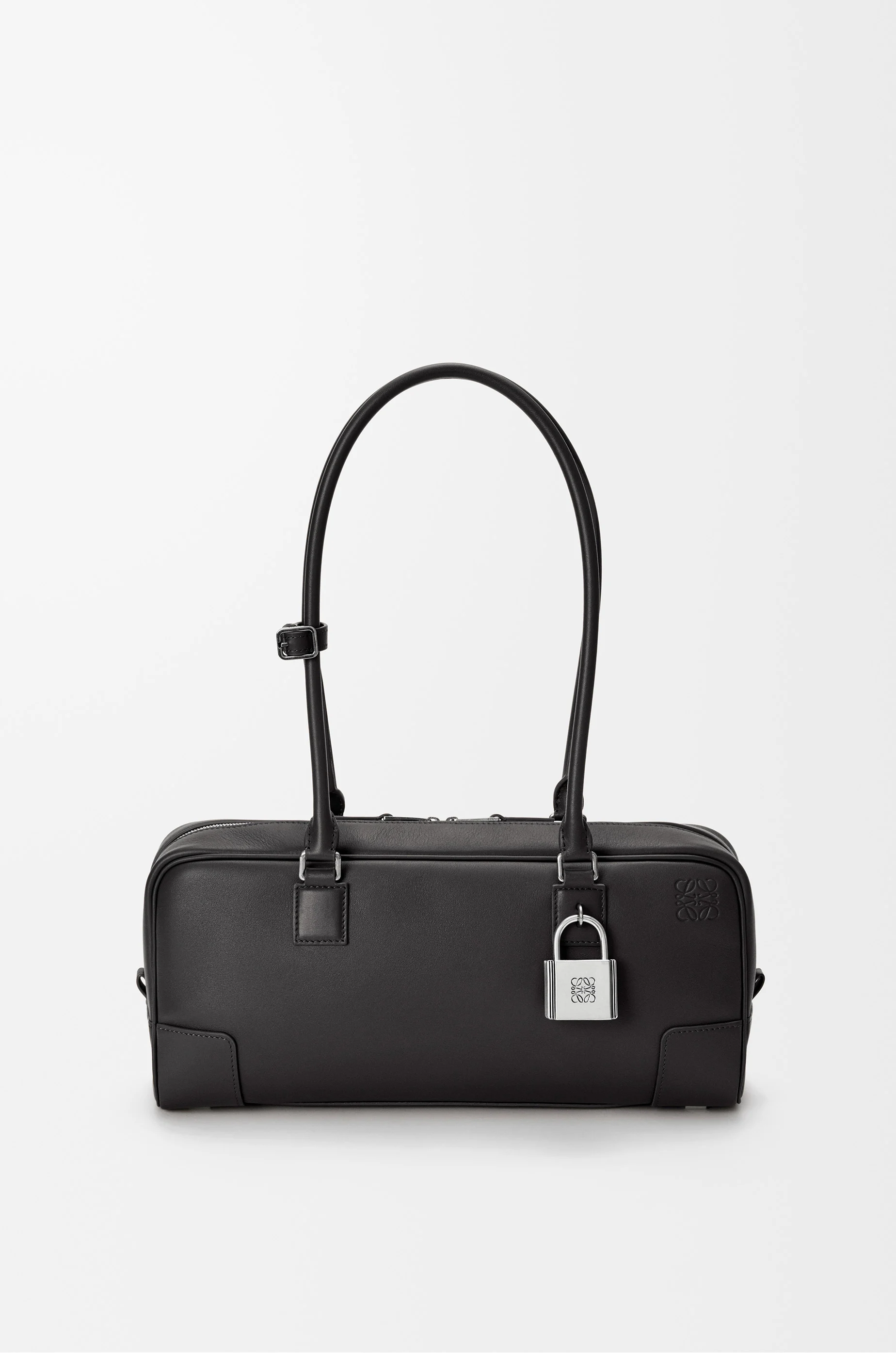 Amazona 31 cropped bag in shiny calfskin Black - LOEWE USA