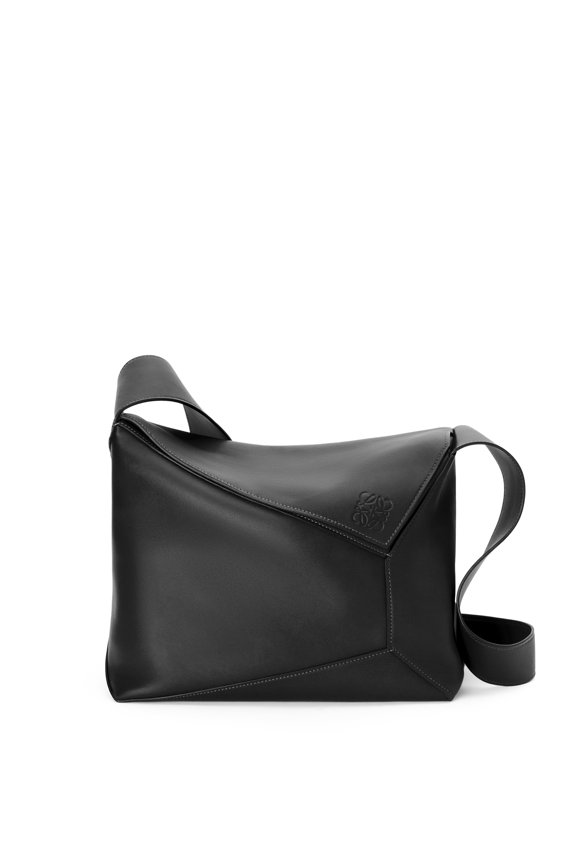 Large Puzzle Hobo bag in nappa calfskin Black - LOEWE