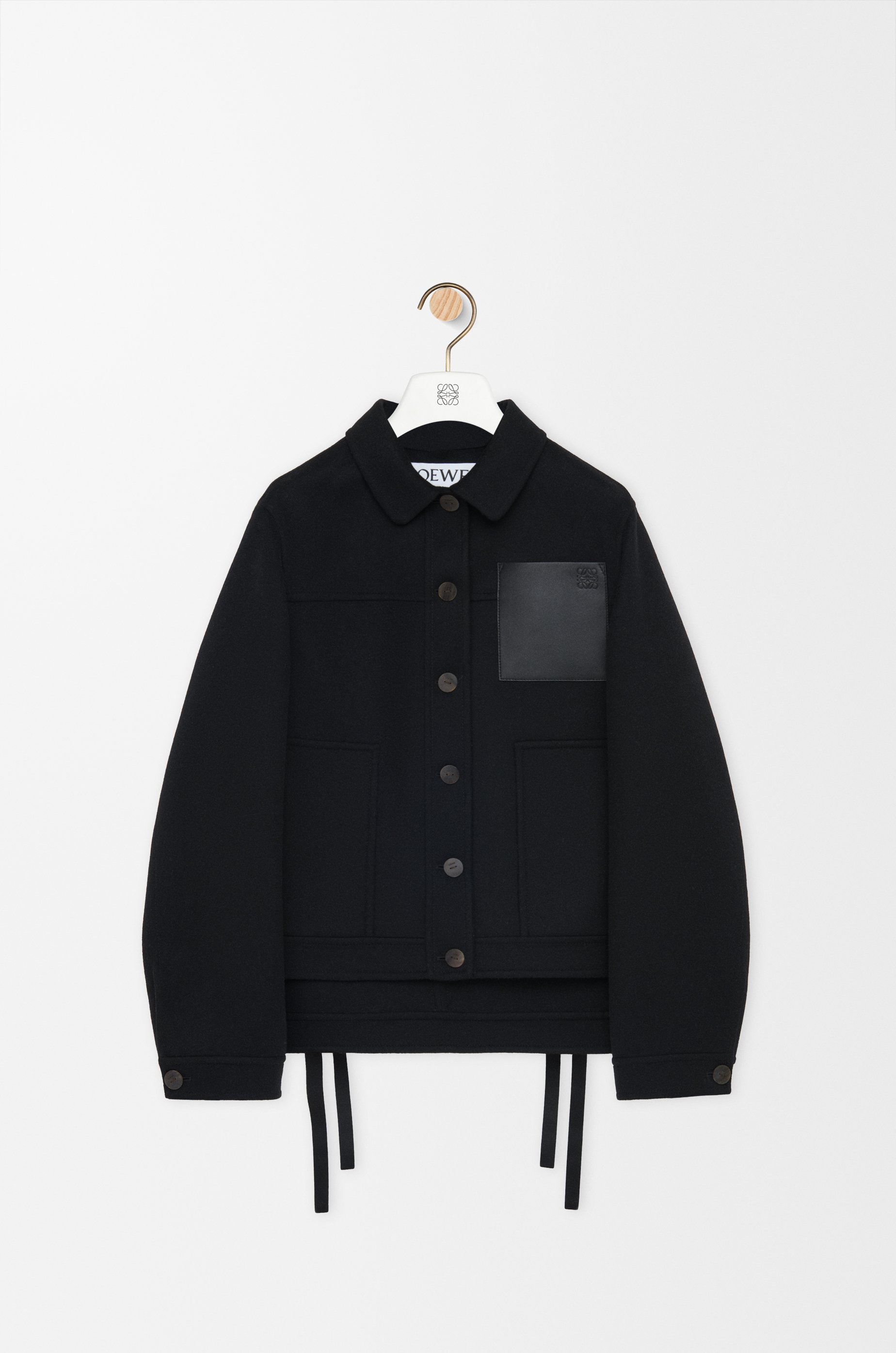Workwear jacket in wool and cashmere Black - LOEWE