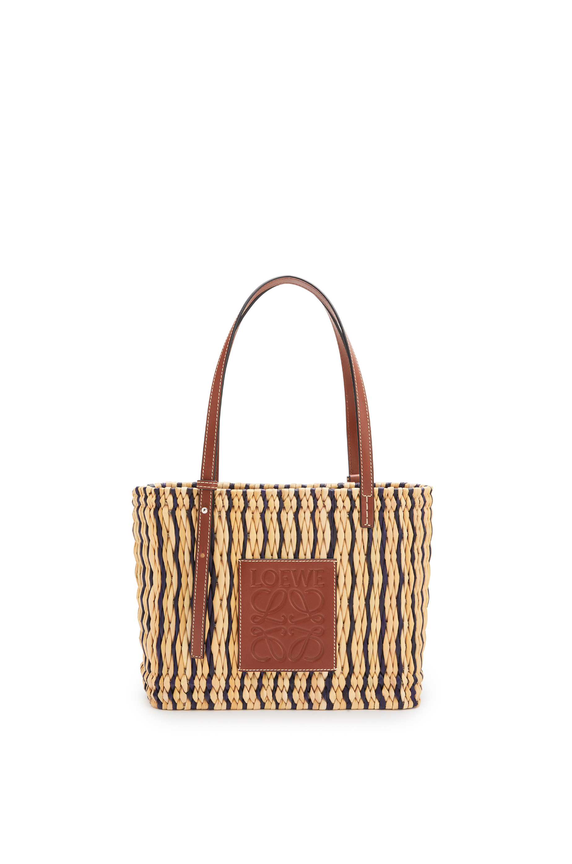Small Square Basket bag in reed and 