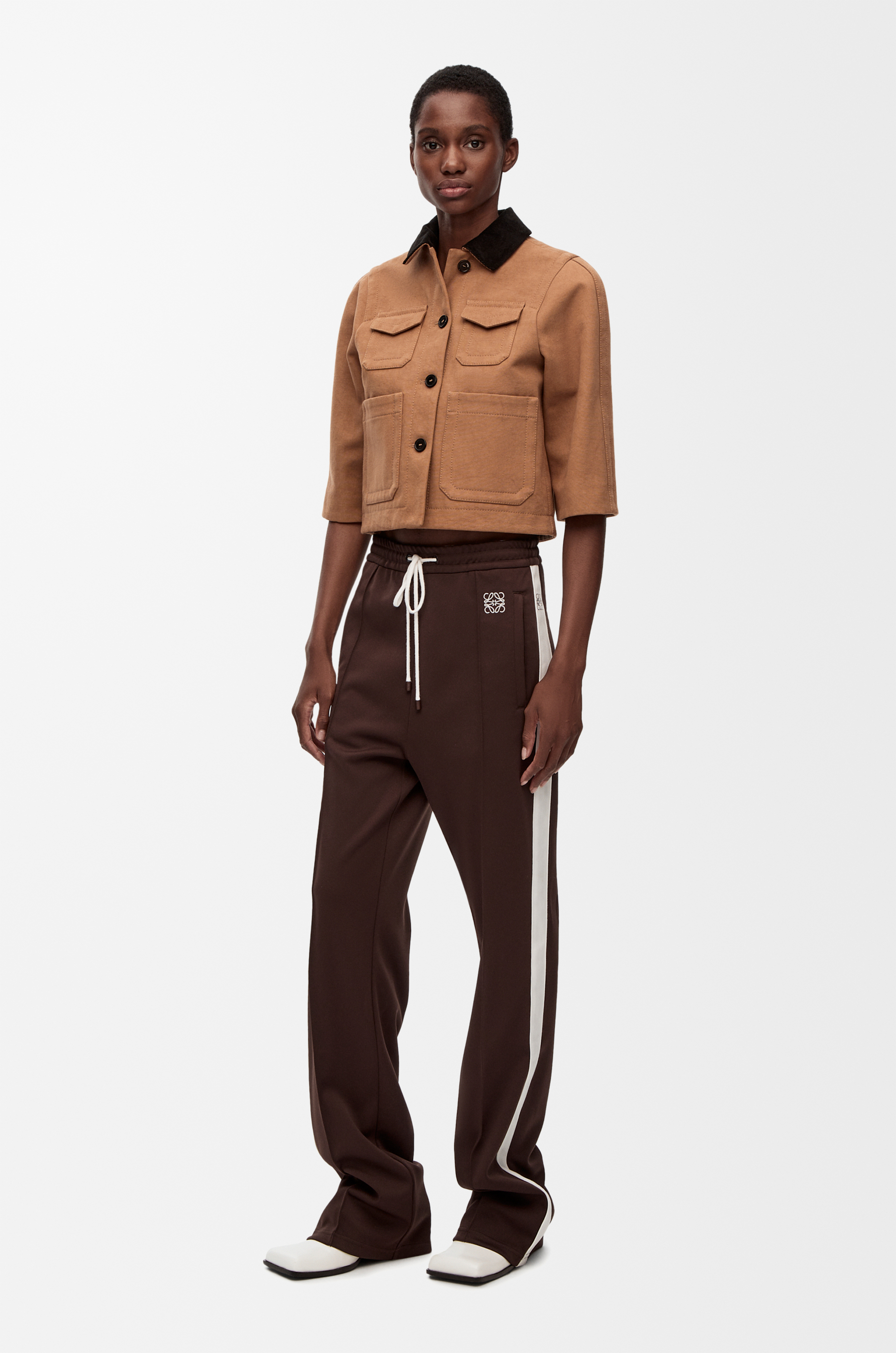 Tracksuit trousers in technical jersey Havana Red - LOEWE