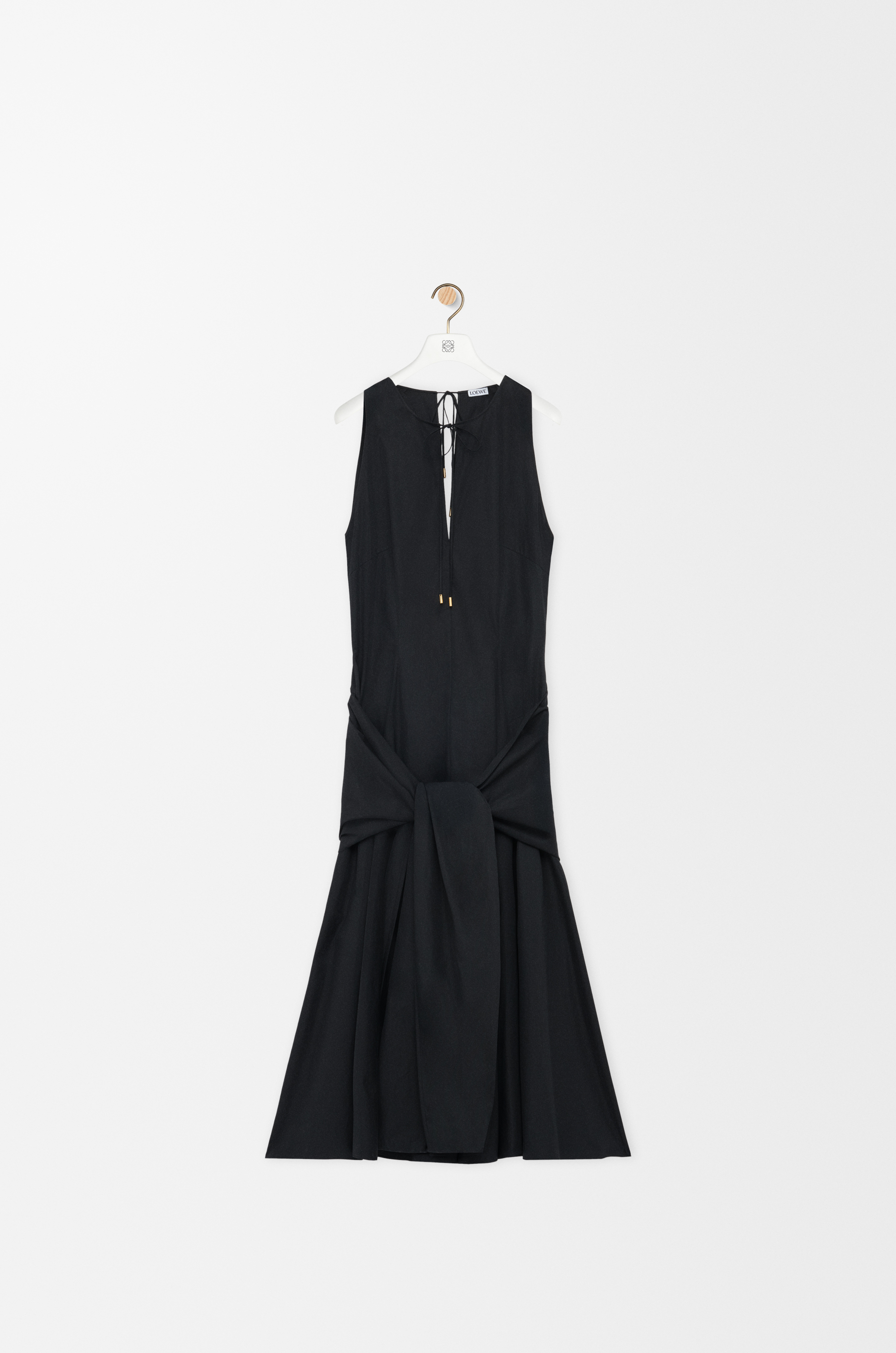 Wrap dress in cotton Black - LOEWE