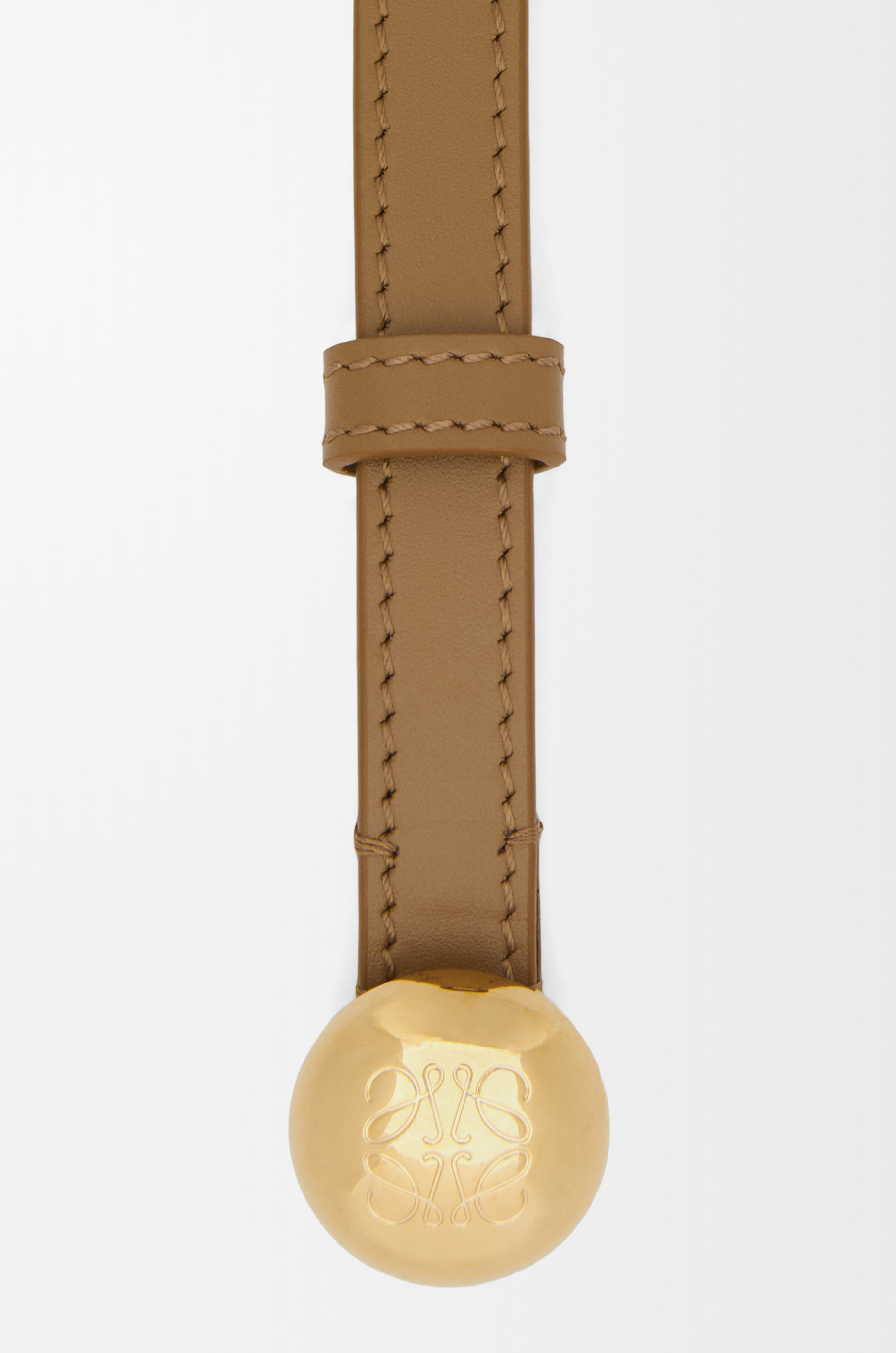 LOEWE ぺブル ベルト（スムースカーフ） オーク/ゴールド