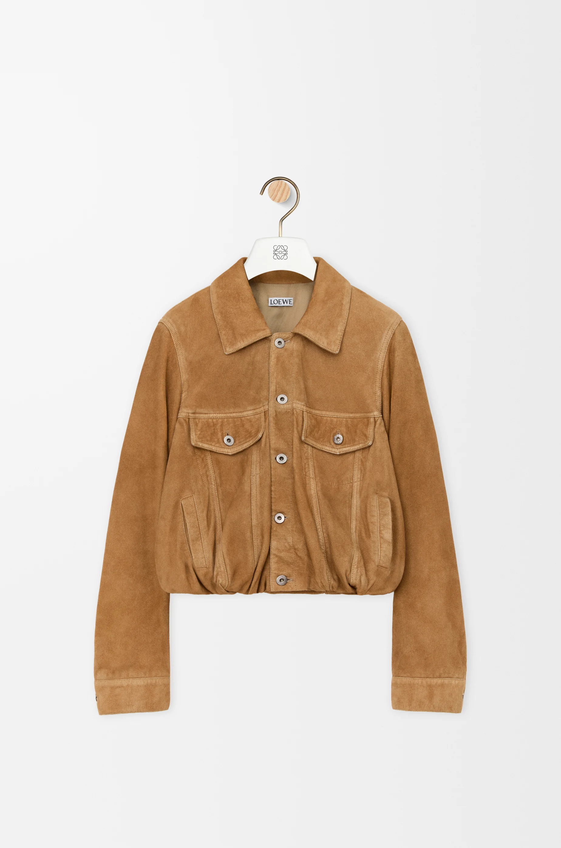 ジャケット・アウター Vintage Loewe fly front suede jacket Jacket in suede goatskin Beige - LOEWE USA Official Website