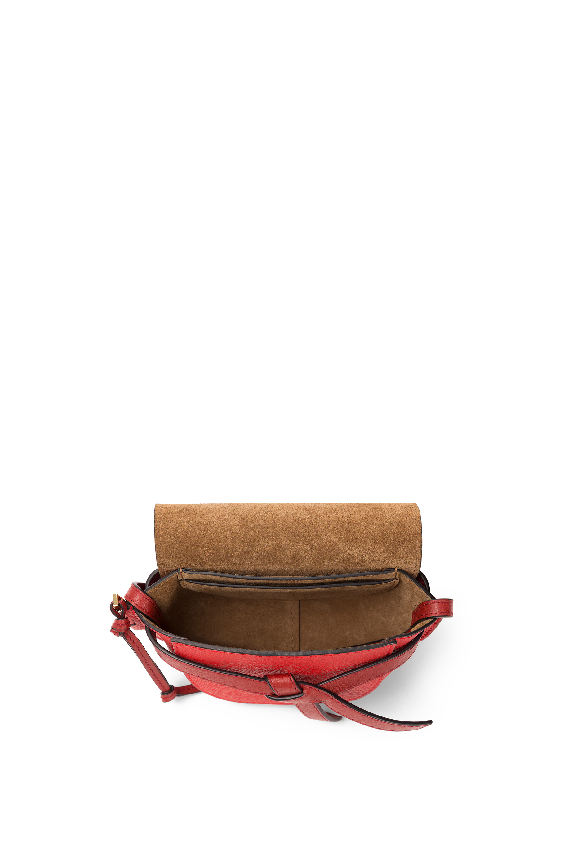 loewe mini gate leather saddle bag