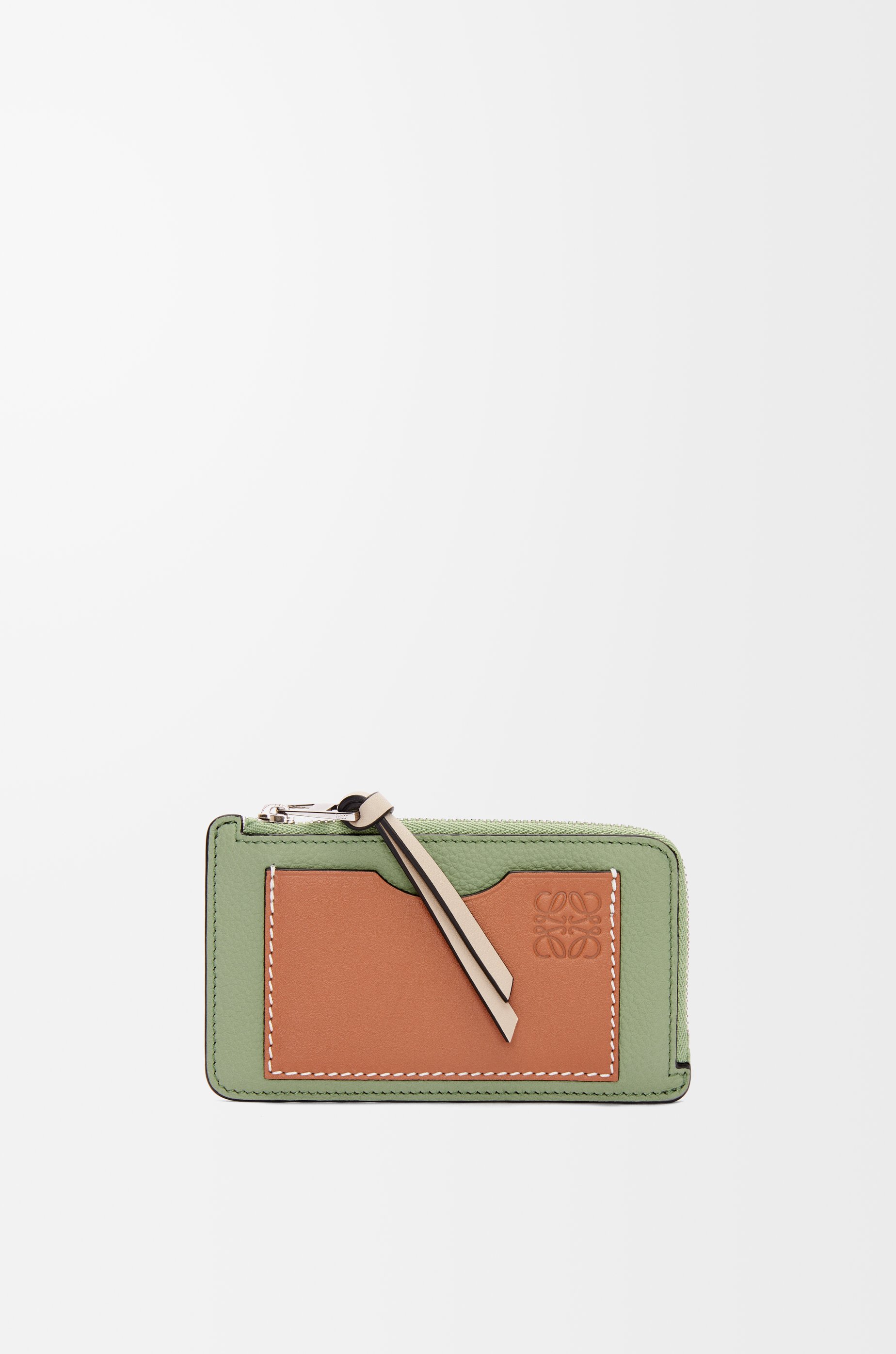 Coin cardholder in soft grained calfskin